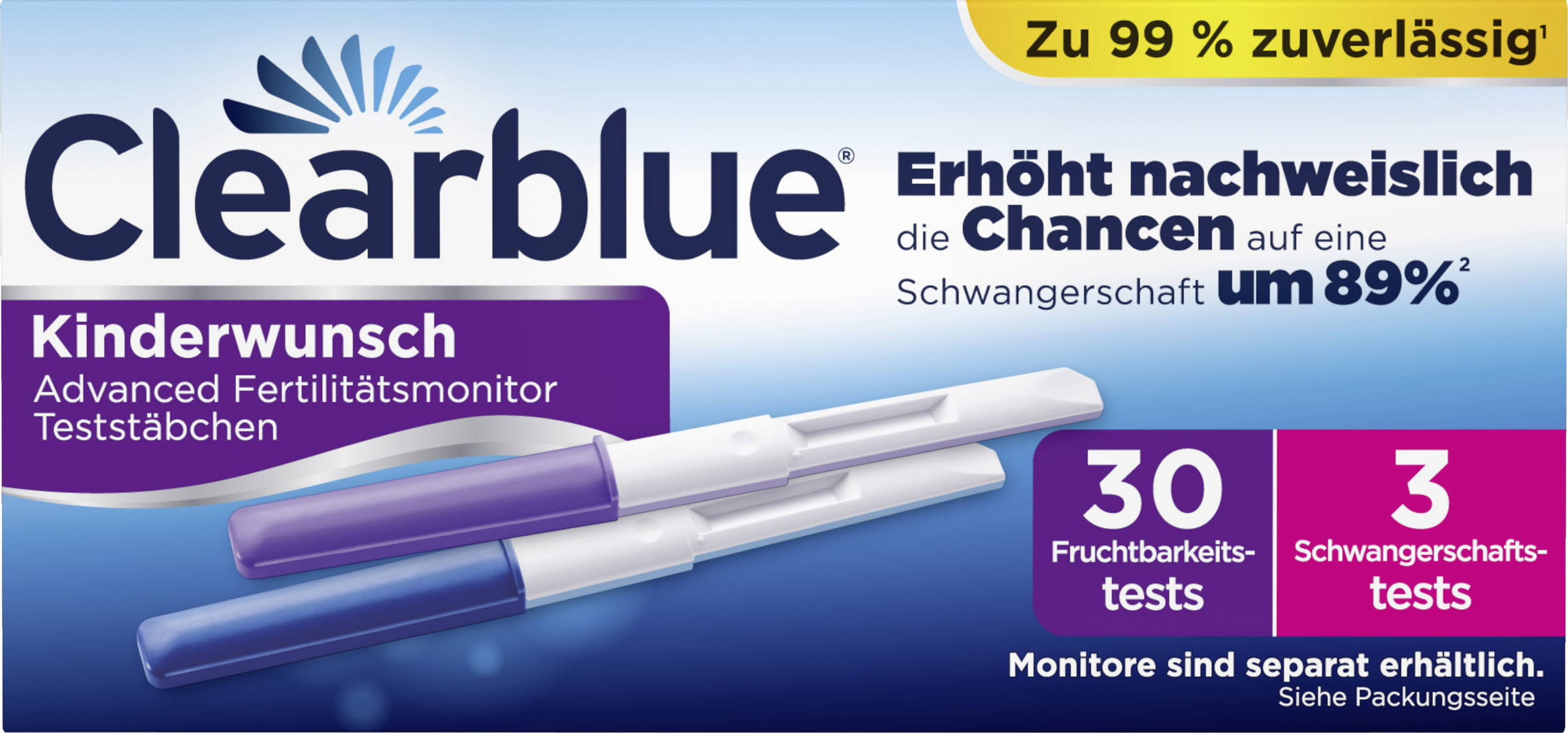 Clearblue Fertility Fertilitätsmonitor Teststäbchen