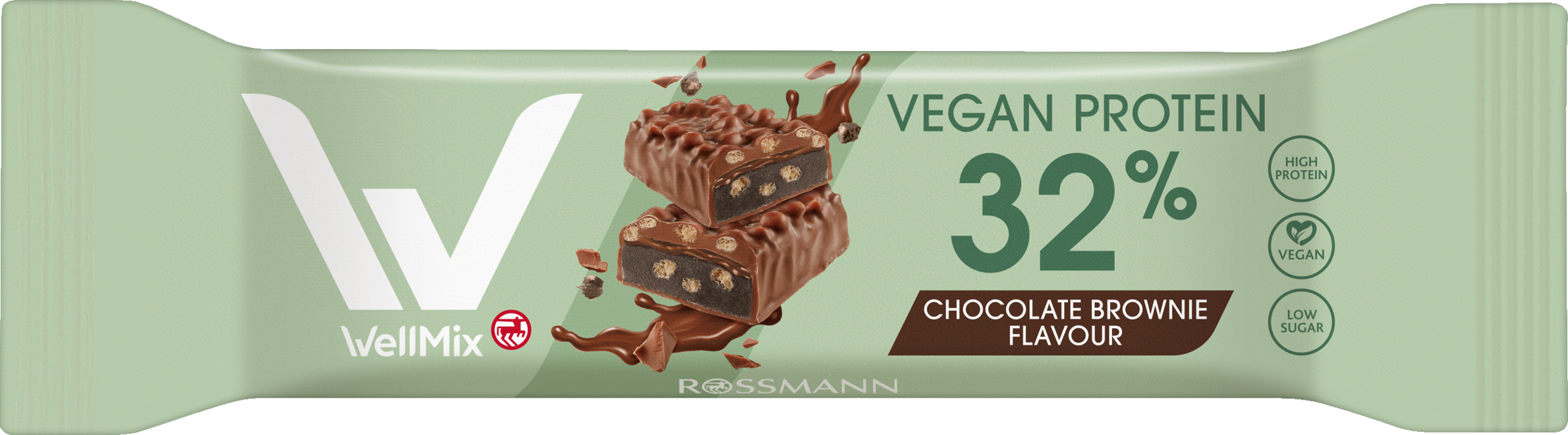 veganer Proteinriegel Chocolate Brownie Flavour