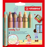 6 Multitalent-Stifte Woody 3in1