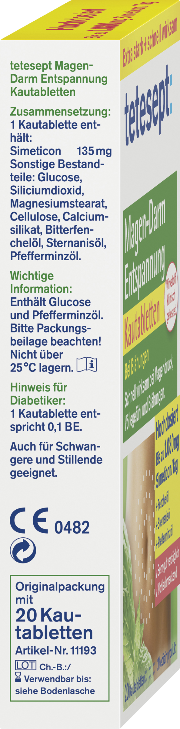 أقراص مضغ للاسترخاء المعدي المعوي 3