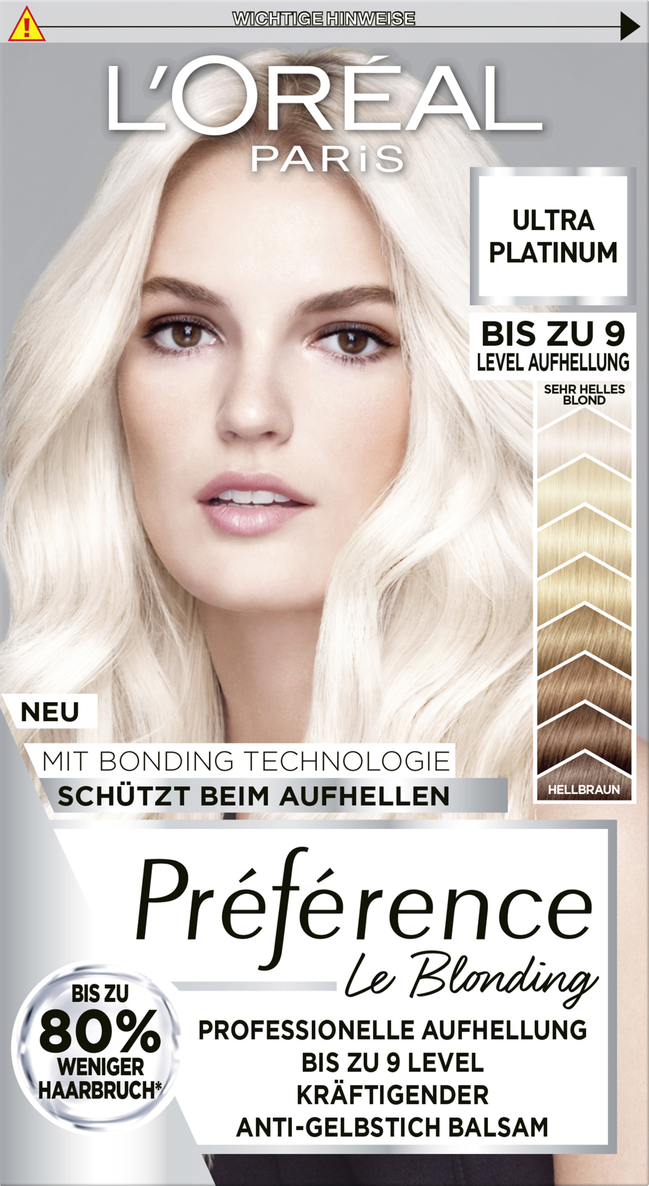 L’Oréal Paris Préférence Professionelle Aufhellung Le Blonding 9L Ultra Platinum