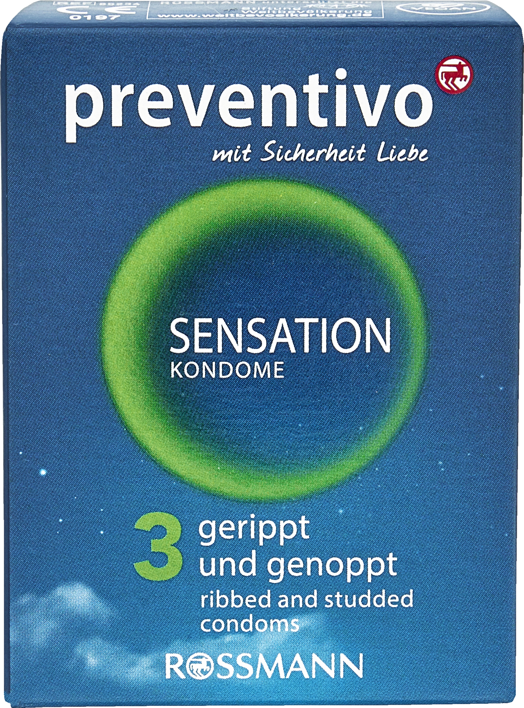 preventivo Sensation Kondome gerippt und genoppt