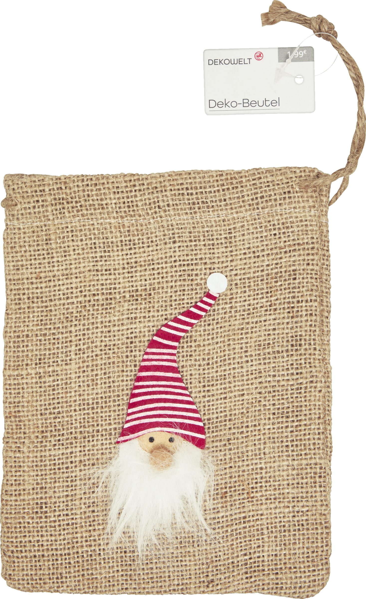 DEKOWELT Jutebeutel mit Wichtel