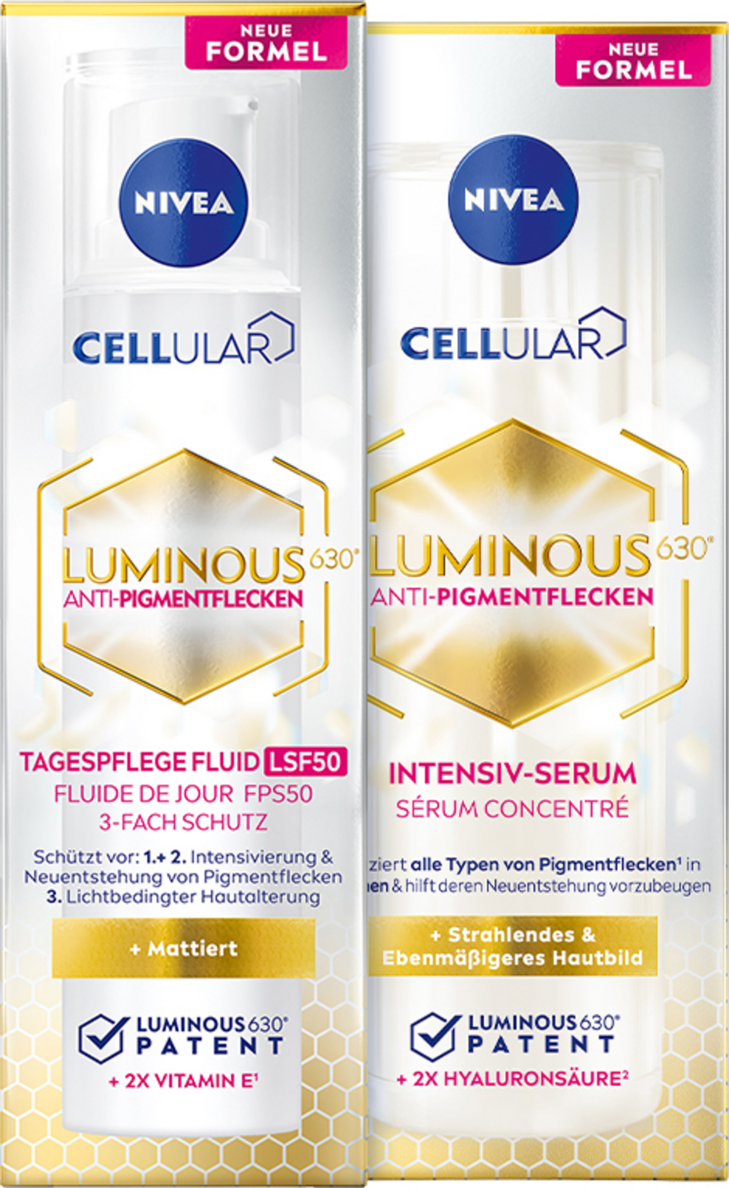 NIVEA Vorteilsset Cellular Luminous 630° Anti-Pigmentflecken Tagespflege + Intensiv-Serum