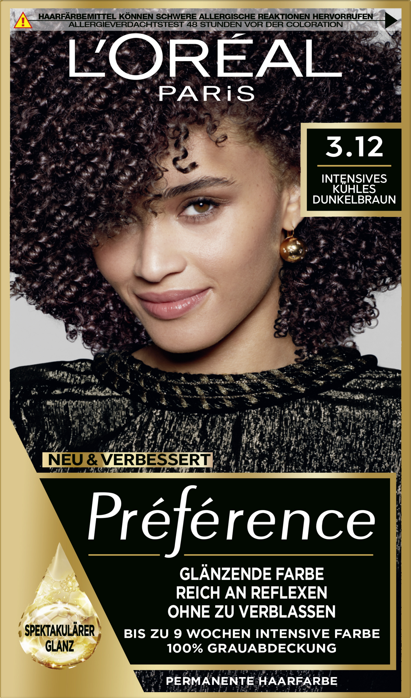 L’Oréal Paris Préférence 3.12 Intensives Kühles Dunkelbraun