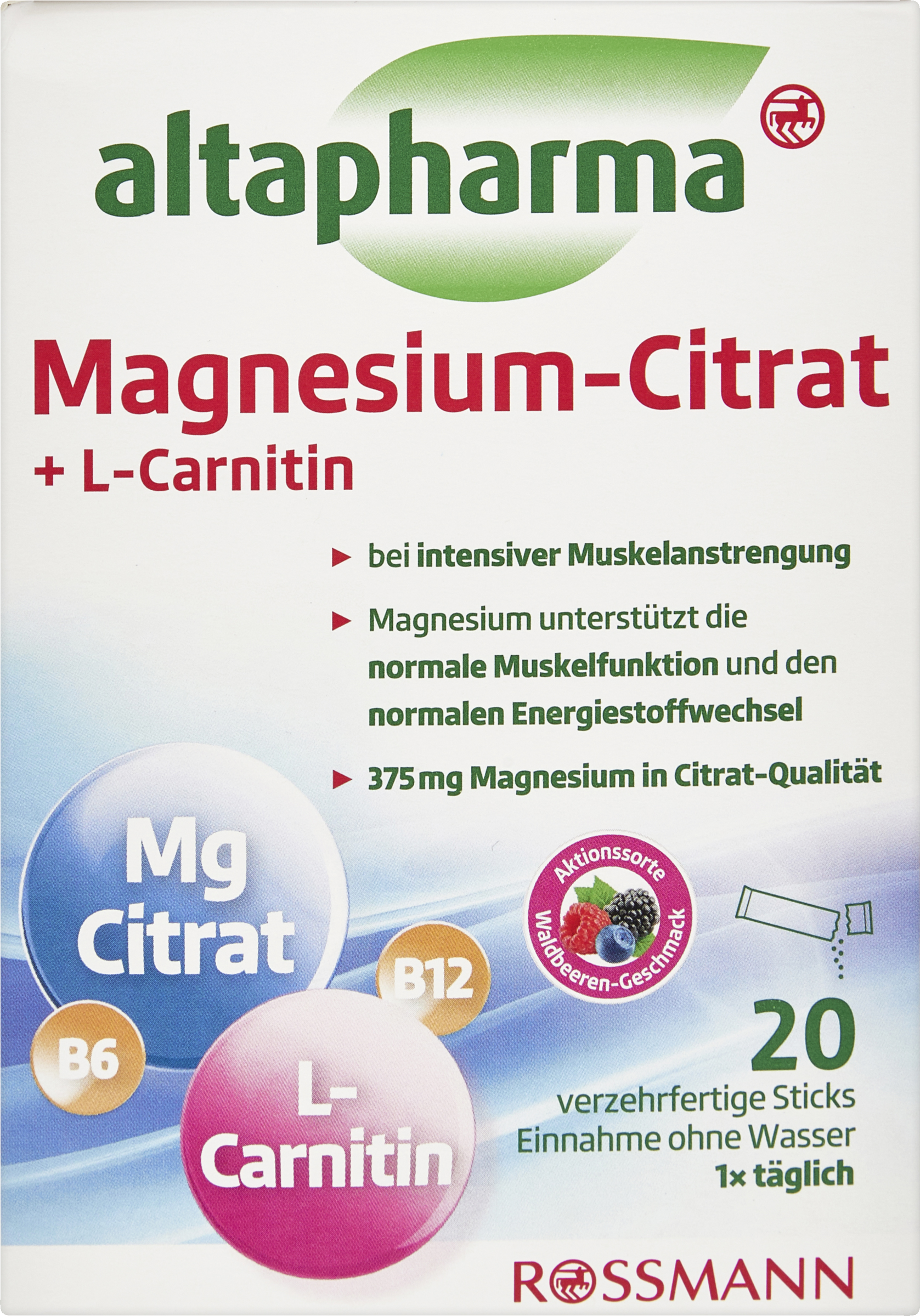 altapharma MagnesiumCitrat +LCarnitin Sticks online kaufen rossmann.de