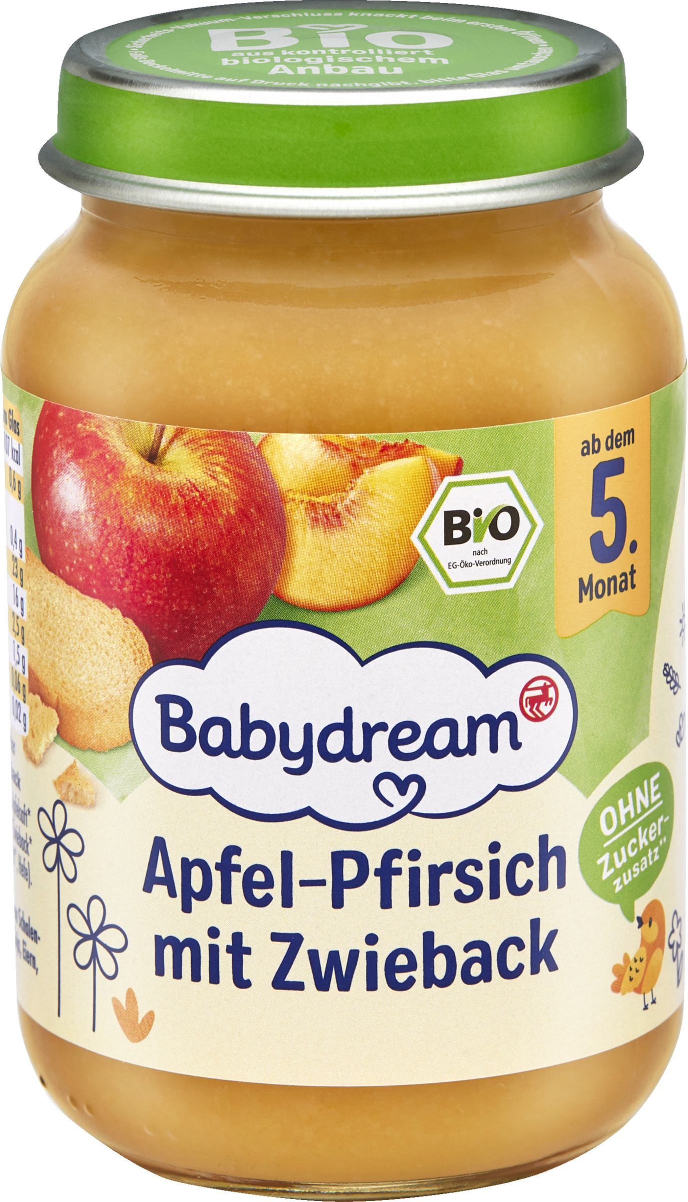 Babydream Bio Apfel-Pfirsich mit Zwieback