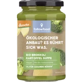 Bio Brokkoli Kartoffel Suppe mit Bio Kokoscreme