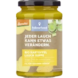Bio Kartoffel Lauch Suppe mit Bio Kokoscreme