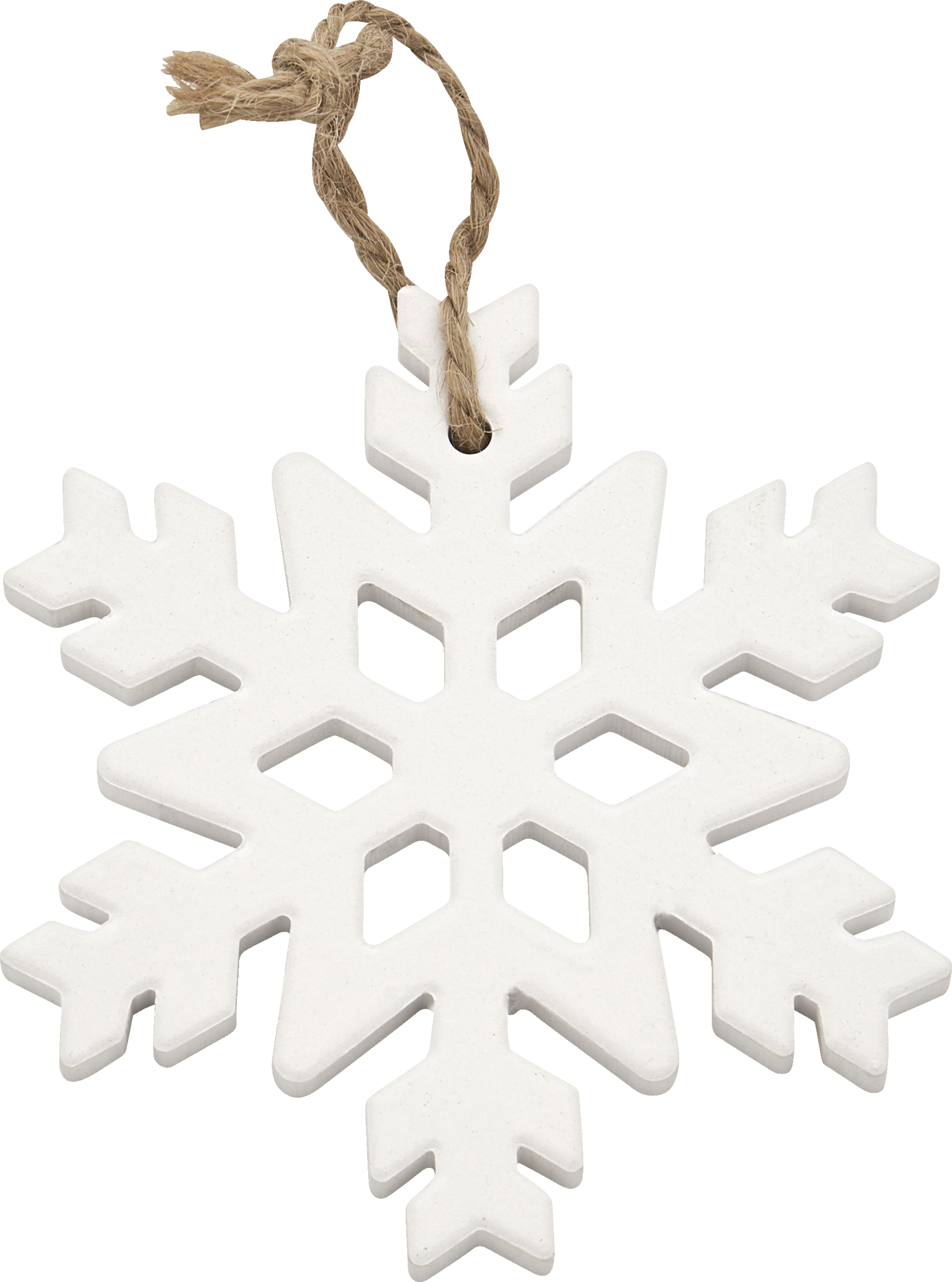 DEKOWELT Hänger Keramik Schneeflocke