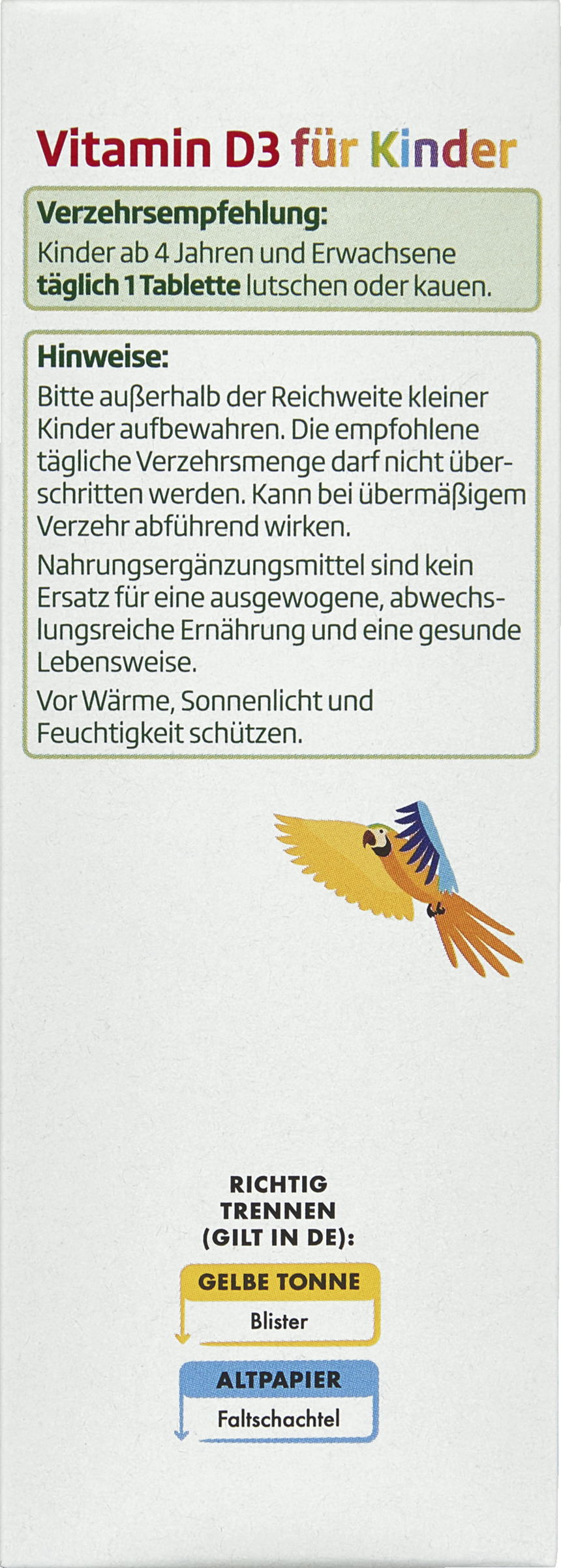 أقراص فيتامين D3 للأطفال قابلة للمضغ 2