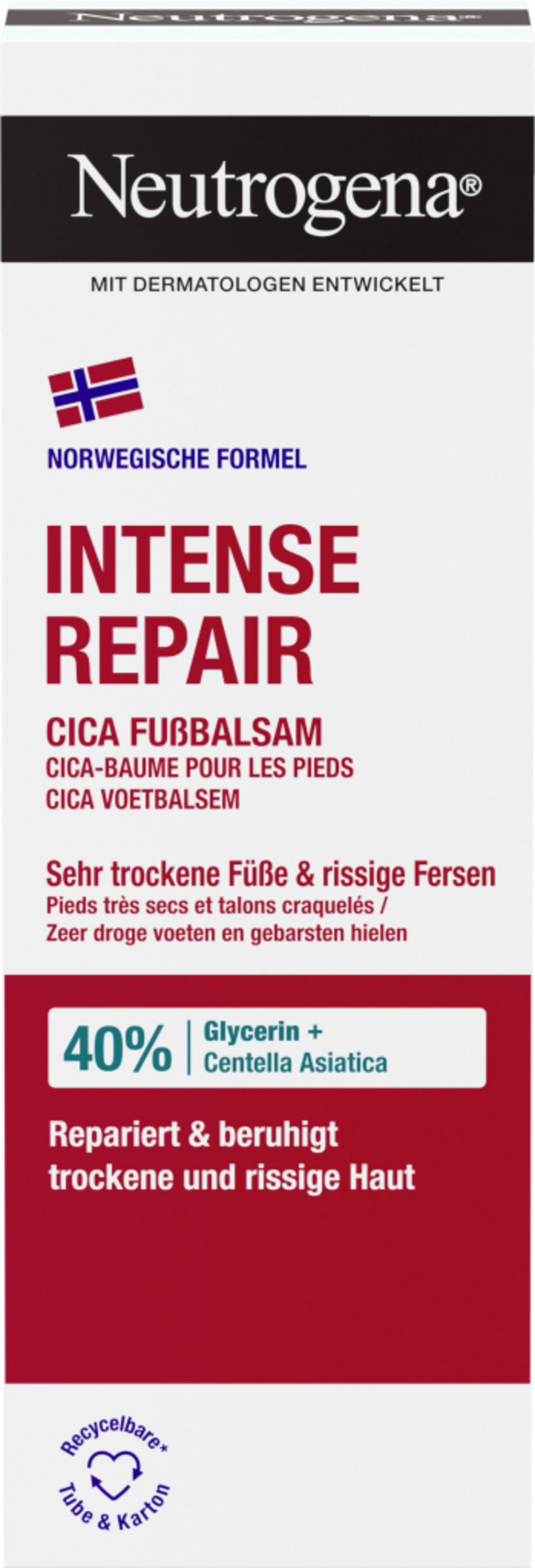 Norwegische Formel Intense Repair CICA Fußbalsam