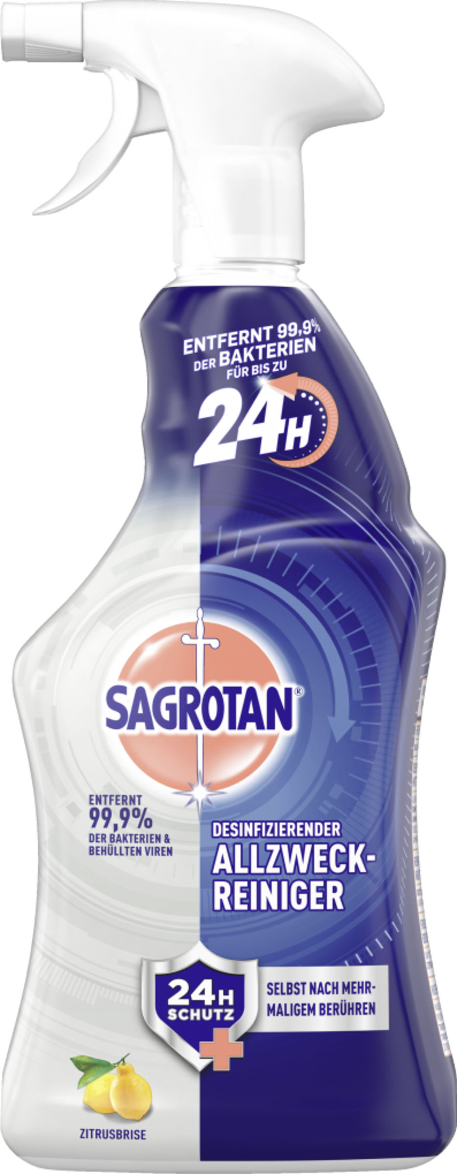 Sagrotan 24 Stunden Schutz desinfizierender Allzweck-Reiniger Zitrusbrise