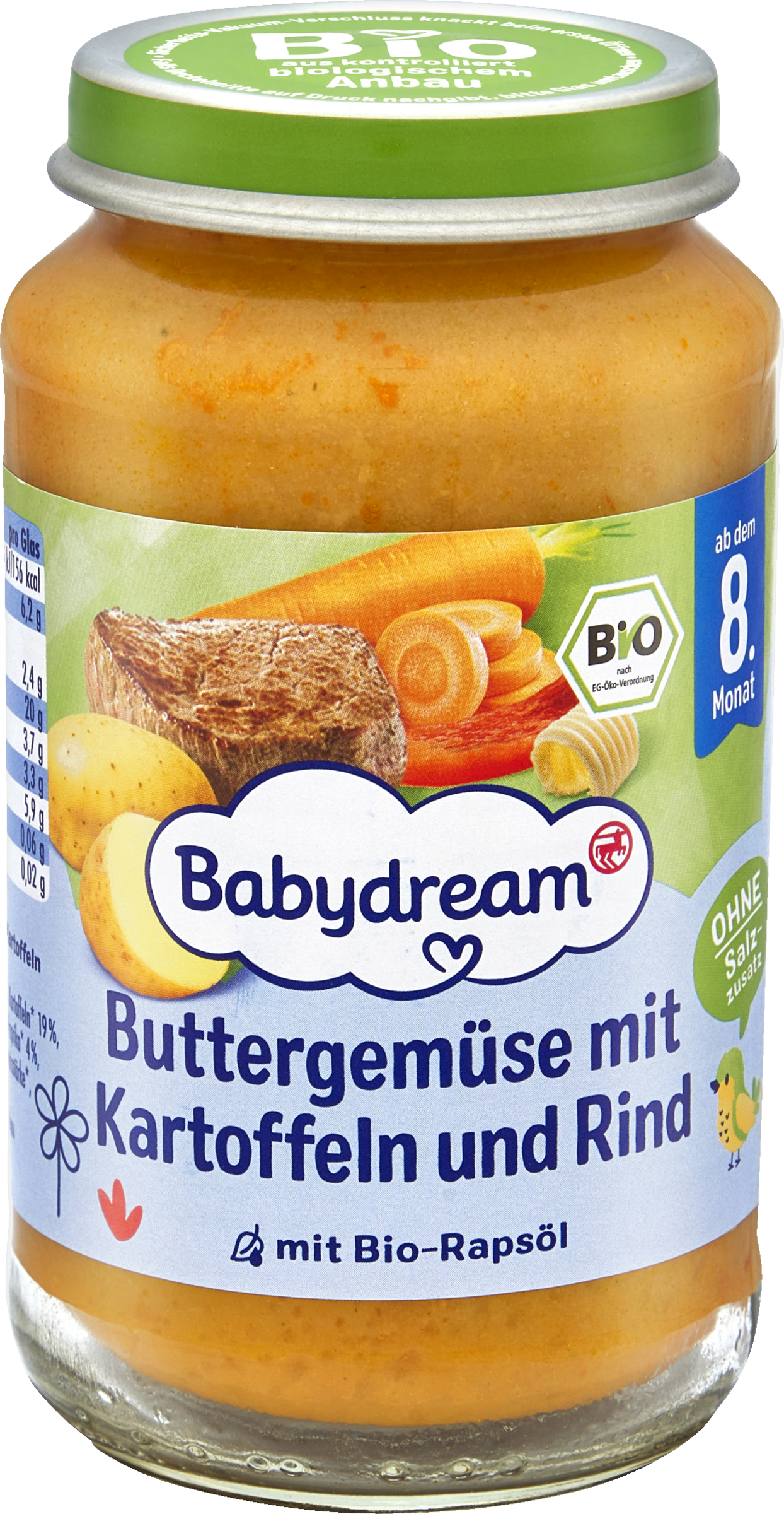 Babydream Bio Buttergemüse mit Kartoffeln und Rind