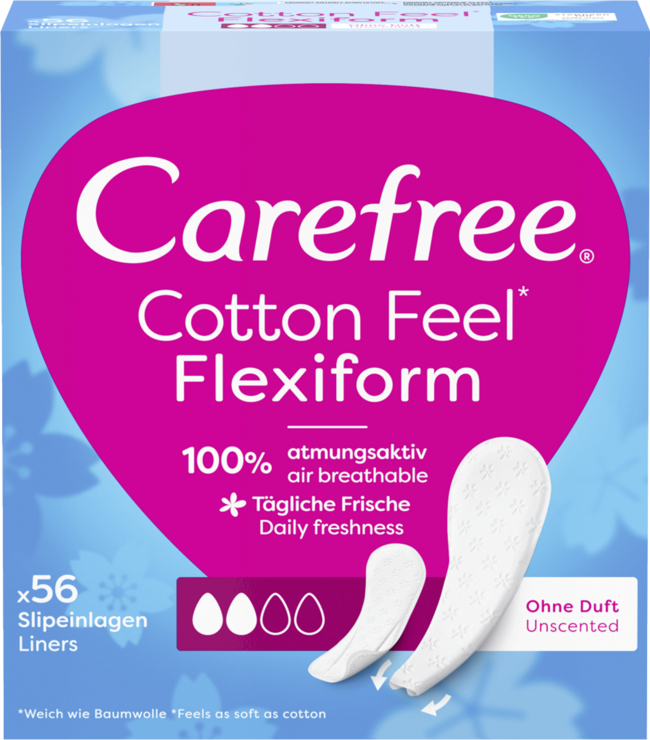 Slipeinlagen Cotton Feel Flexiform ohne Duft