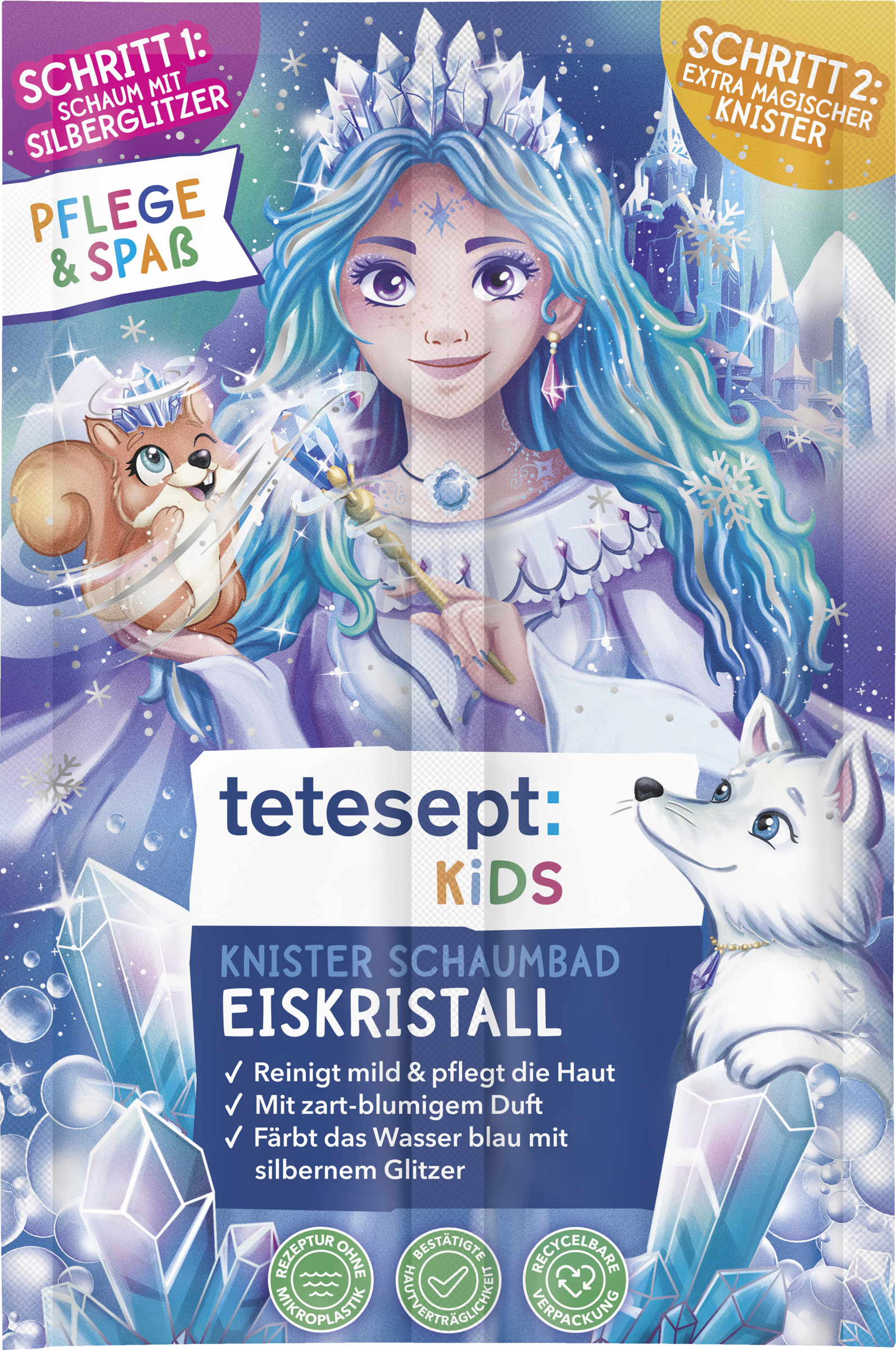 tetesept Kinder Badespaß Kids Schaumbad Eiskristall