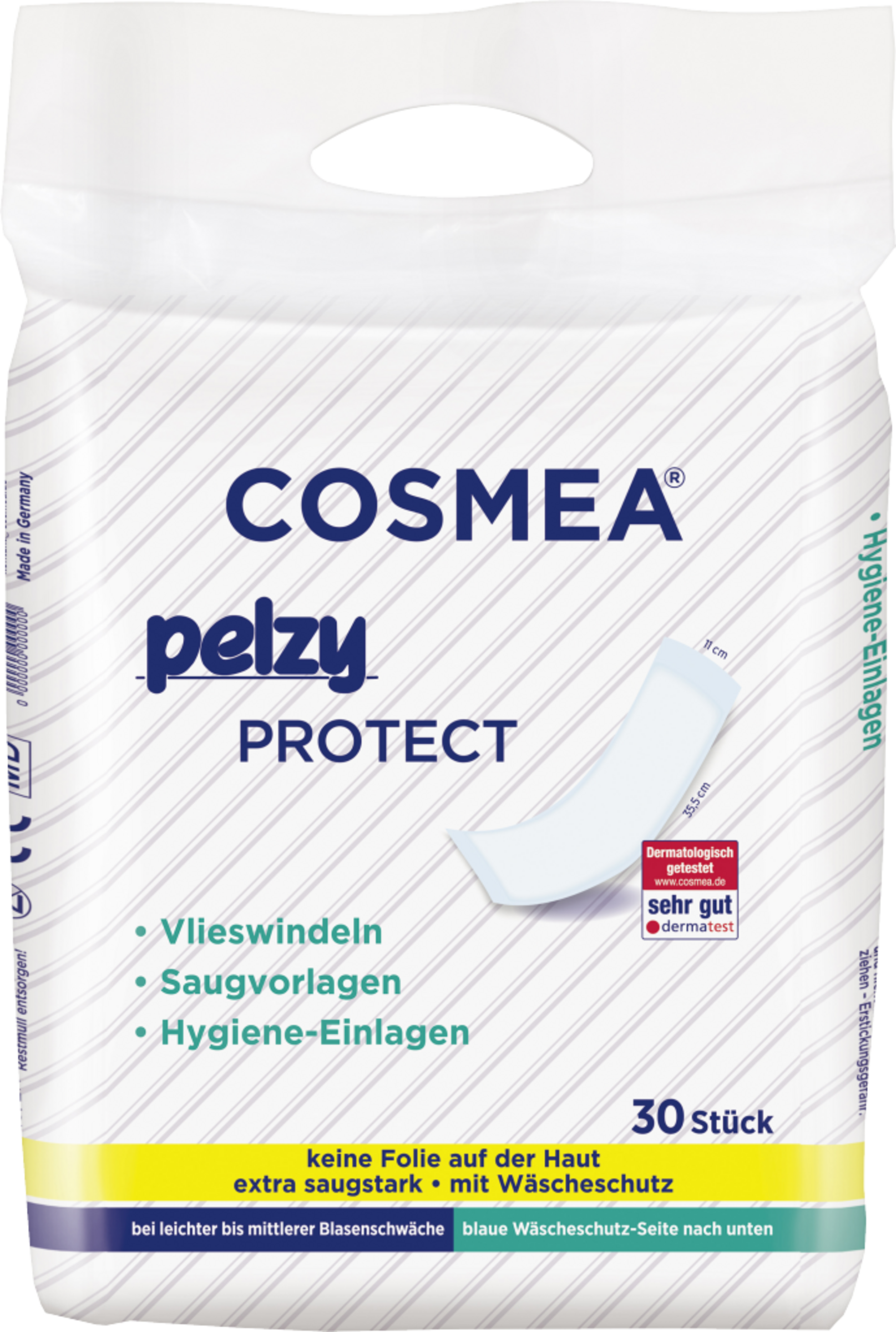 Cosmea Pelzy Vlieswindeln Protect, Wochenbett Hygieneeinlagen, 30 St