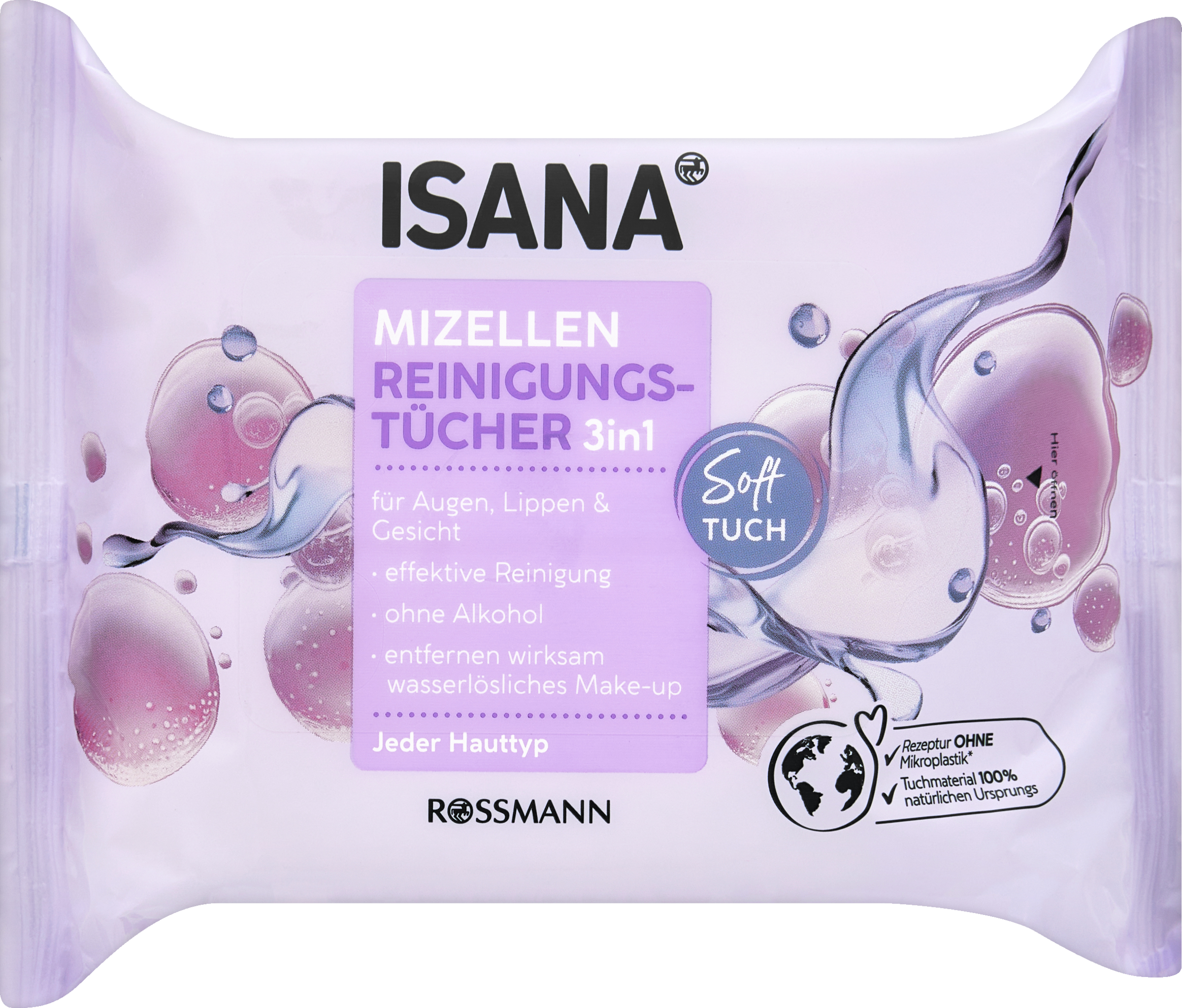 ISANA 3in1 Mizellen Reinigungstücher