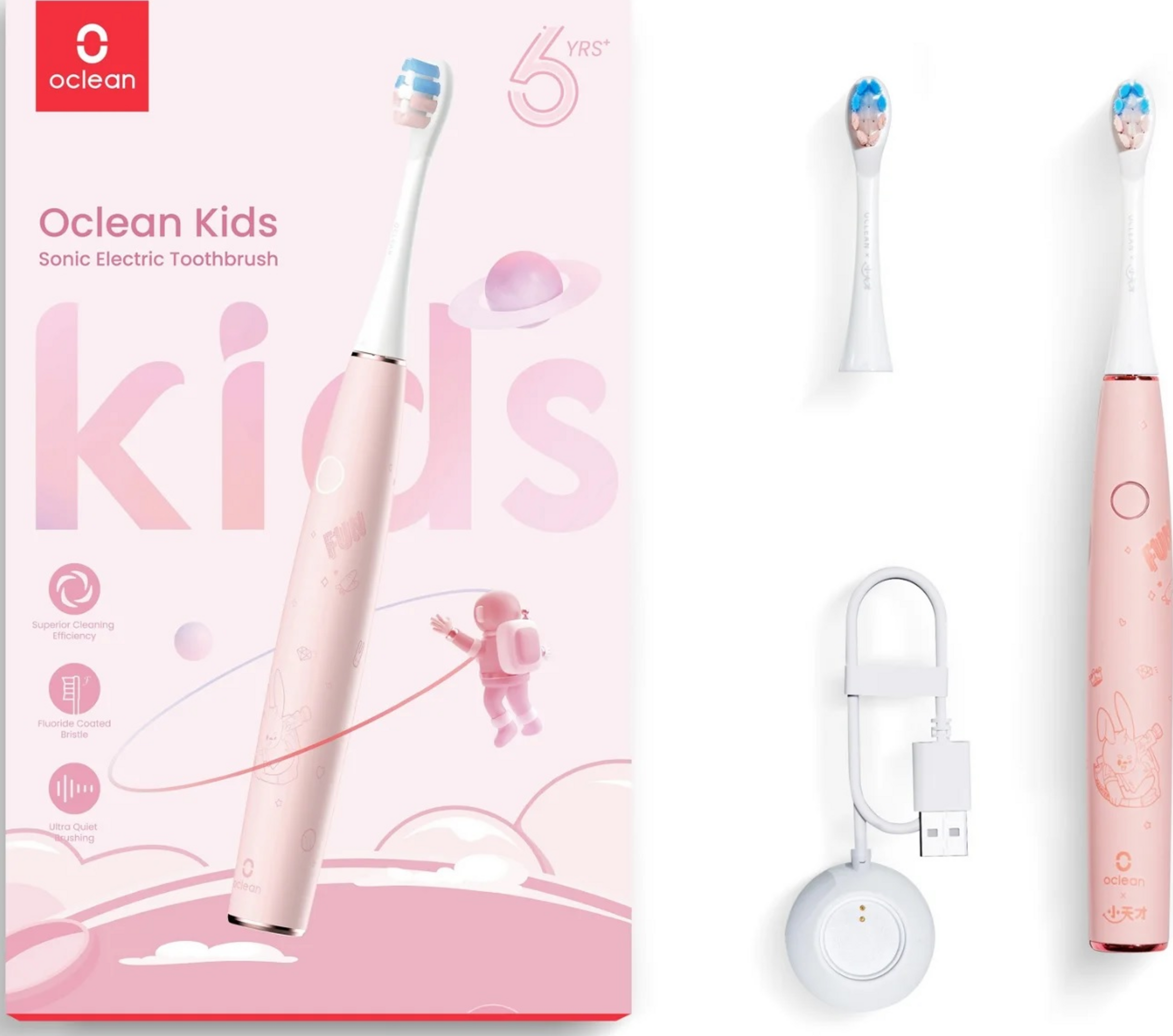 Oclean Kids Sonic elektrische Zahnbürste, Pink