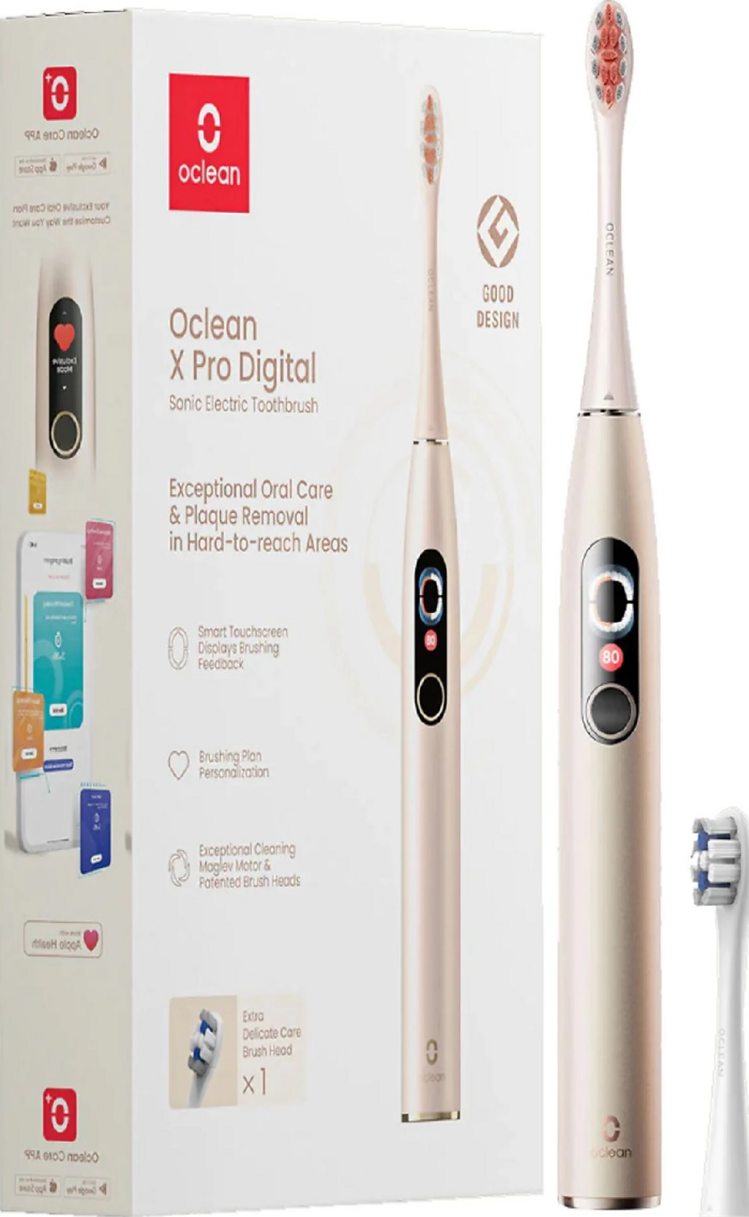 فرشاة أسنان X Pro digital، ذهبي