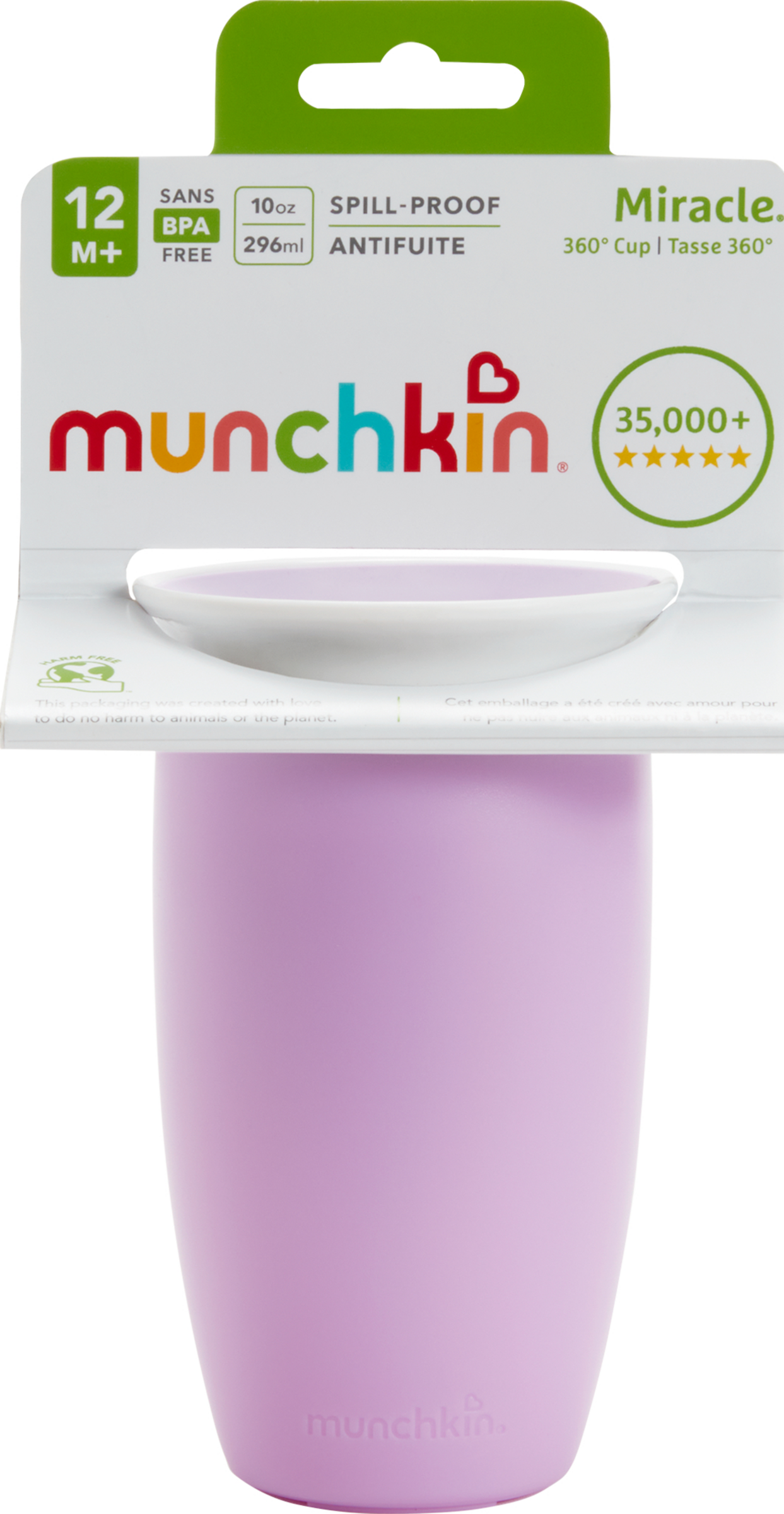 Munchkin 360° Trinklernbecher, lila 296 ml