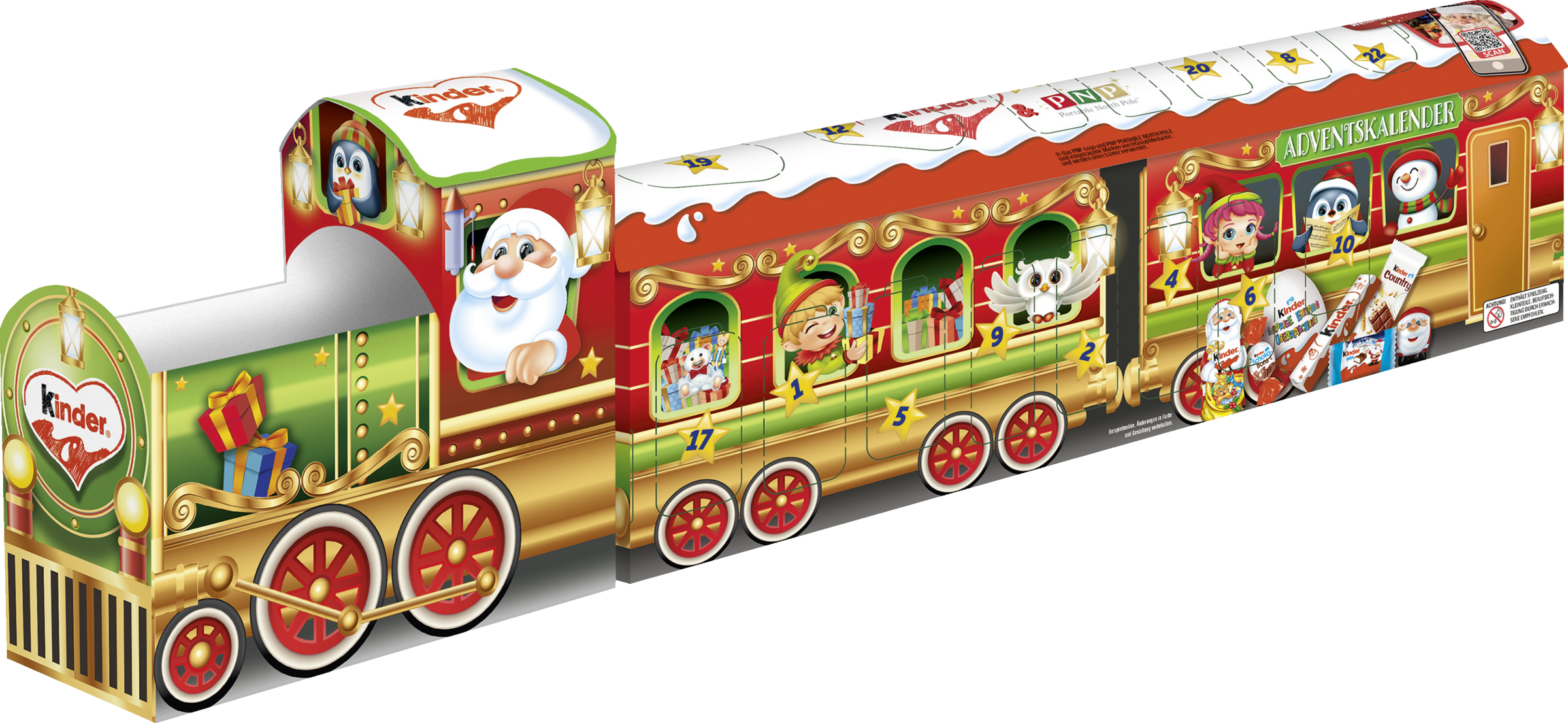 Ferrero Kinder Mix  Adventskalender 3D-Zug 2025 (24 Stück)