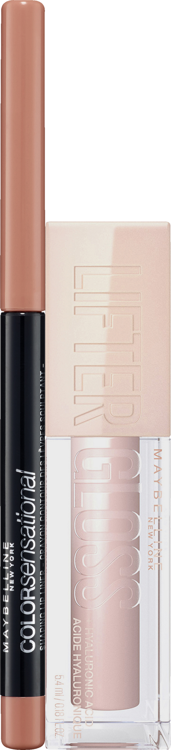 Lifter Gloss 002 Ice & Lipliner 10 Nude Whisper Set
