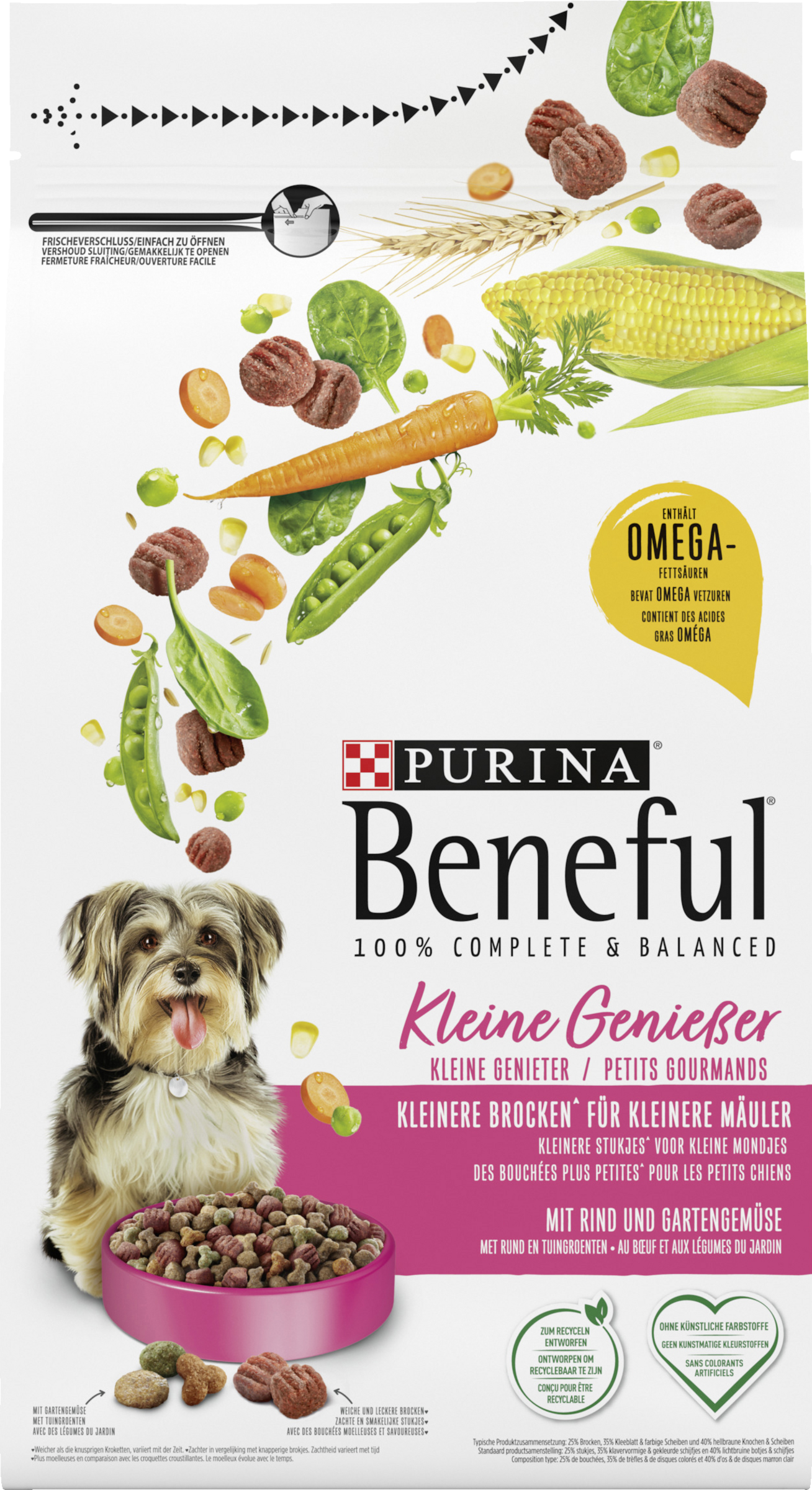 Beneful Hundetrockenfutter Kleine Genießer mit Rind und Gartengemüse