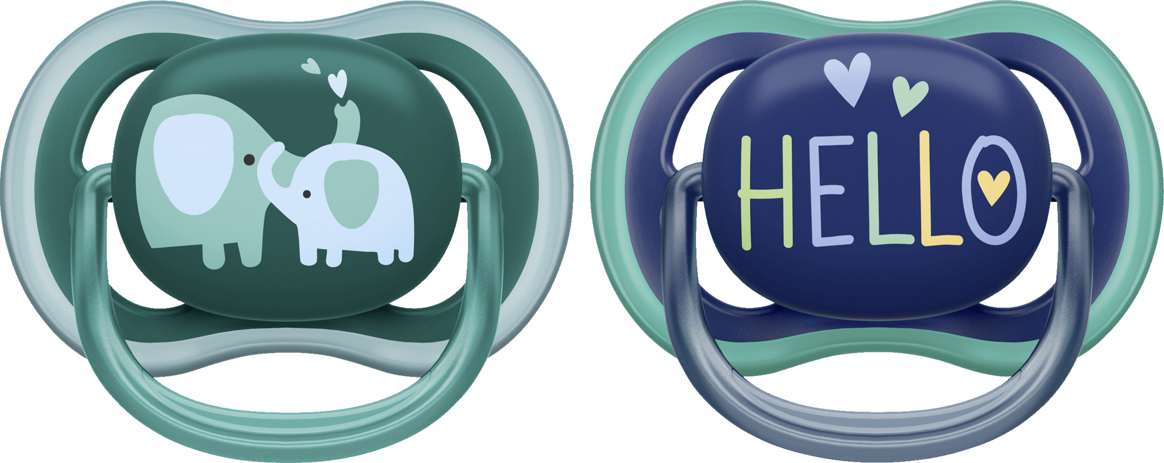 PHILIPS AVENT ultra air Schnuller Elefanten & Hello 18+ Monate