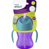 Strohhalmbecher 200 ml lila