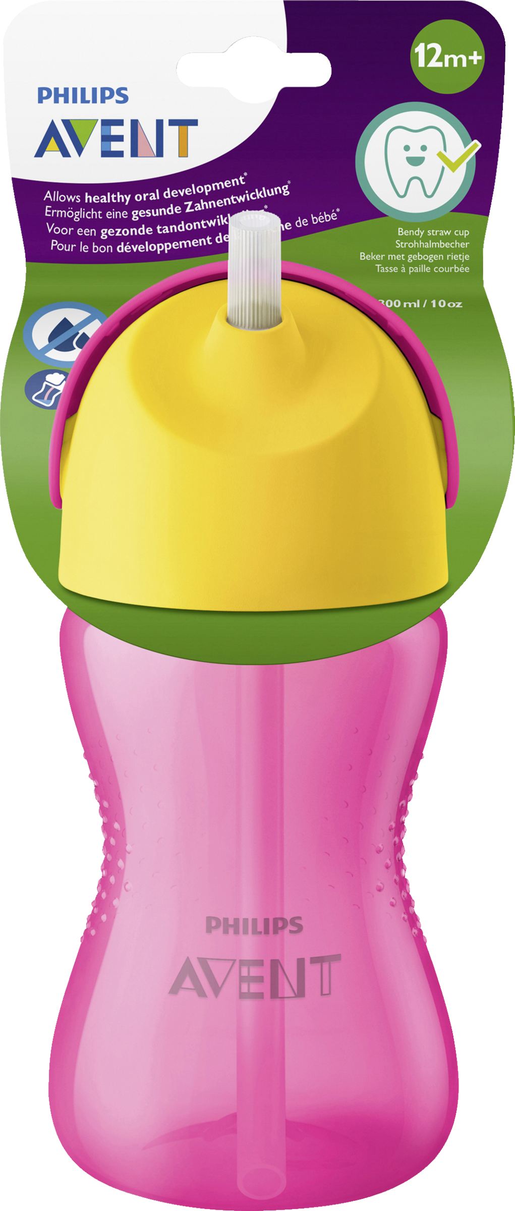 PHILIPS AVENT Strohhalmbecher 300 ml rosa