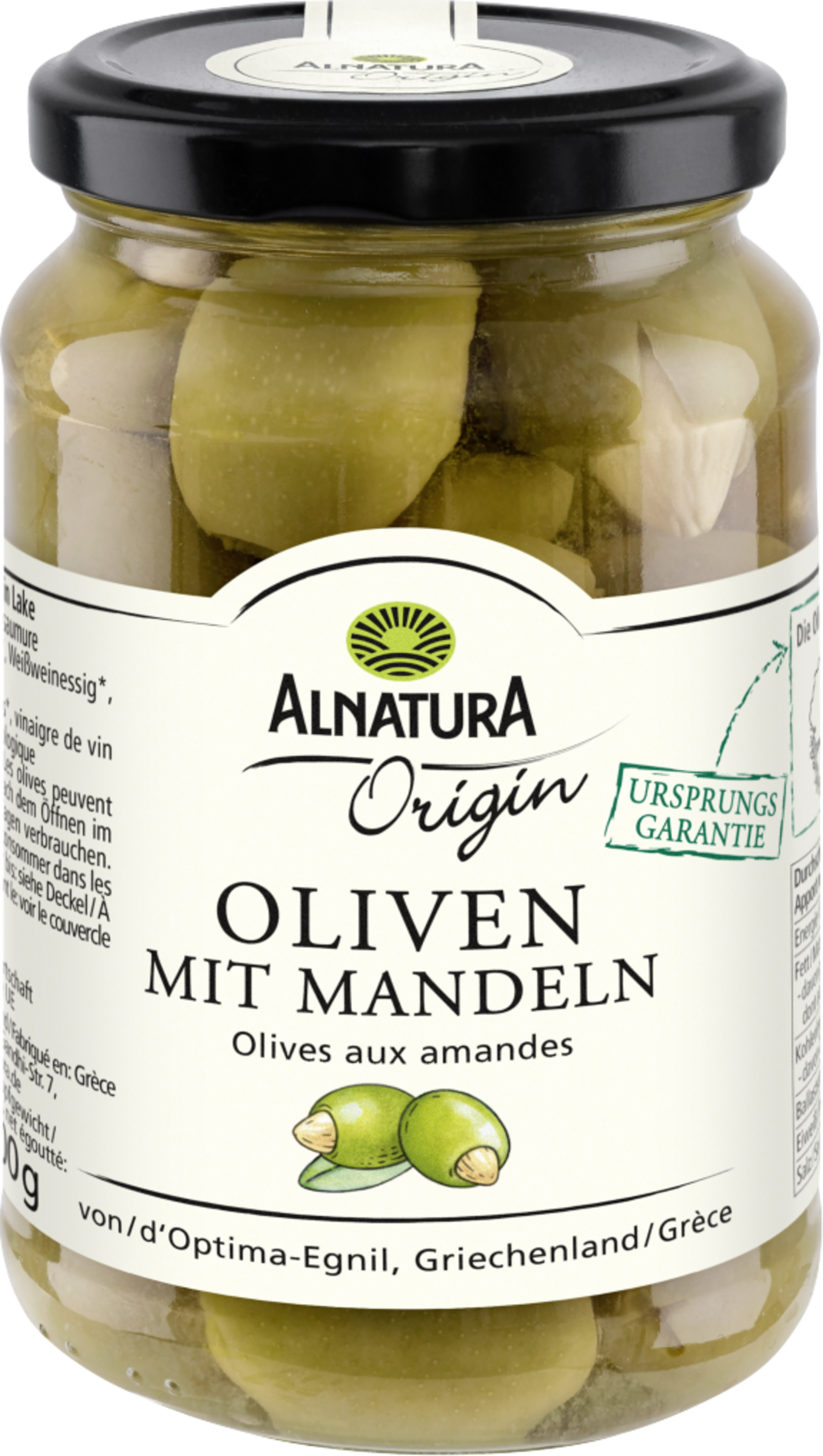 Alnatura Origin Bio Origin Oliven mit Mandeln 350G