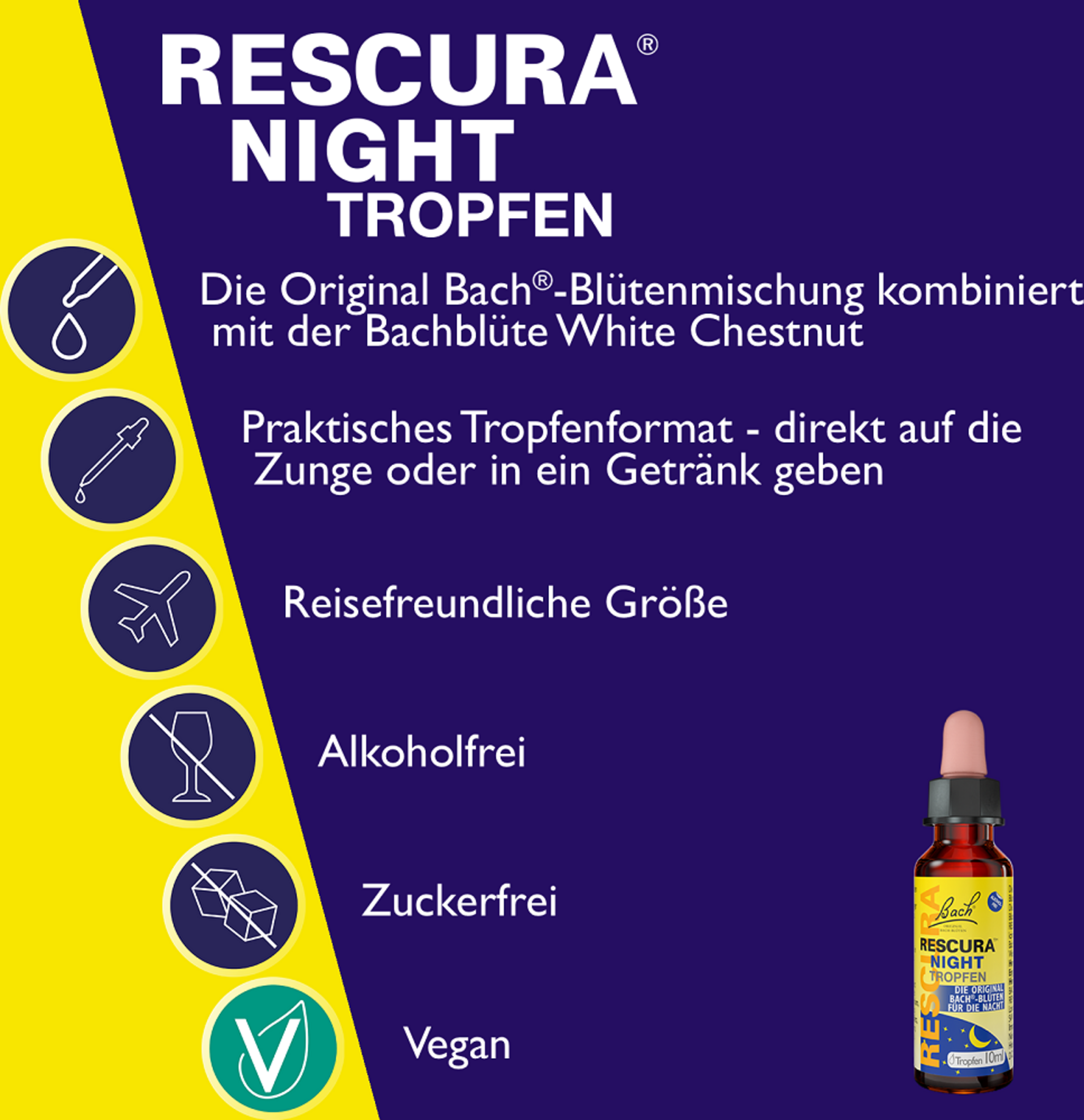 قطرات ريسكيو® ليل من زهور باخ، خالية من الكحول 3