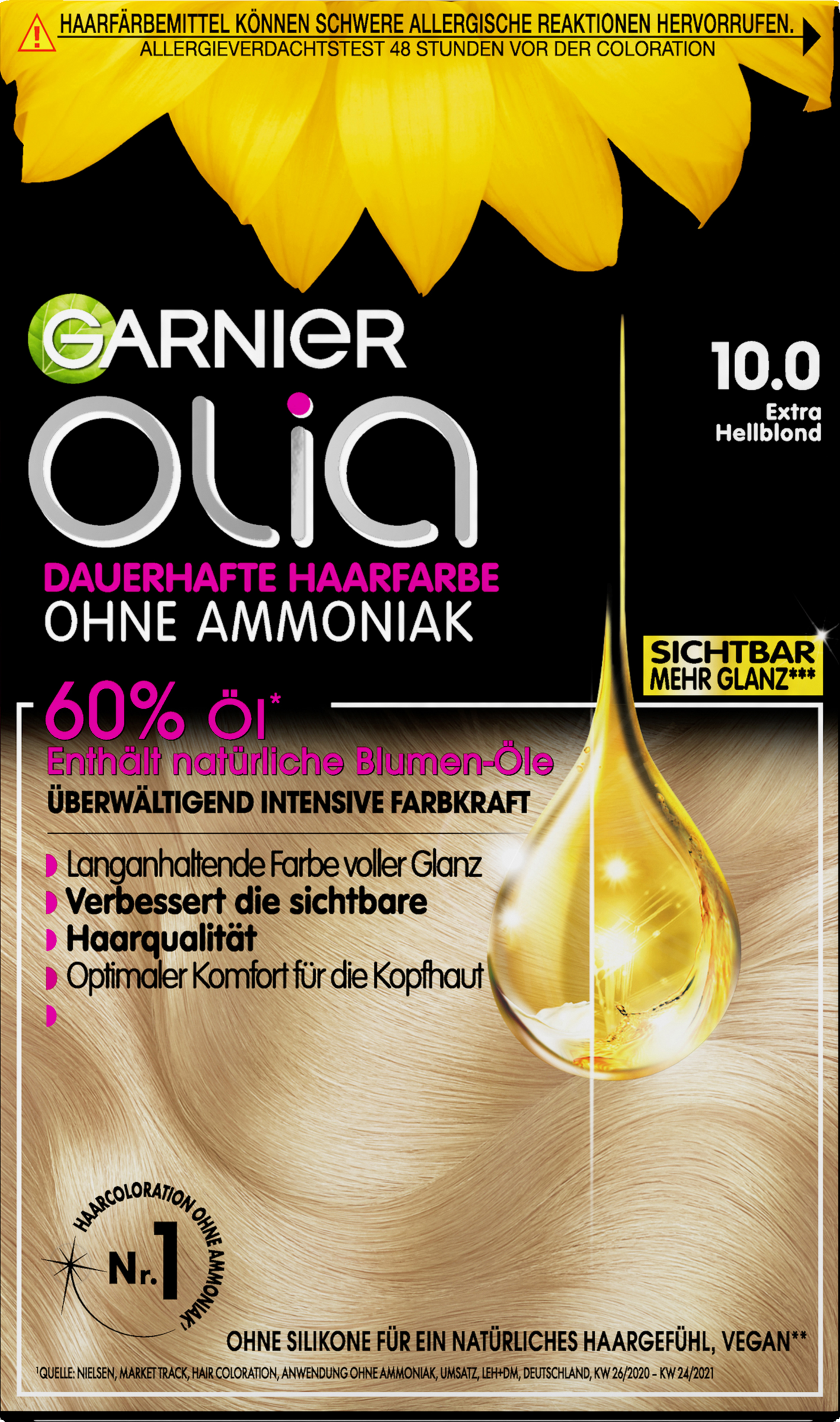 Garnier Olia Dauerhafte Haarfarbe Coloration 10.0 Extra Hellblond