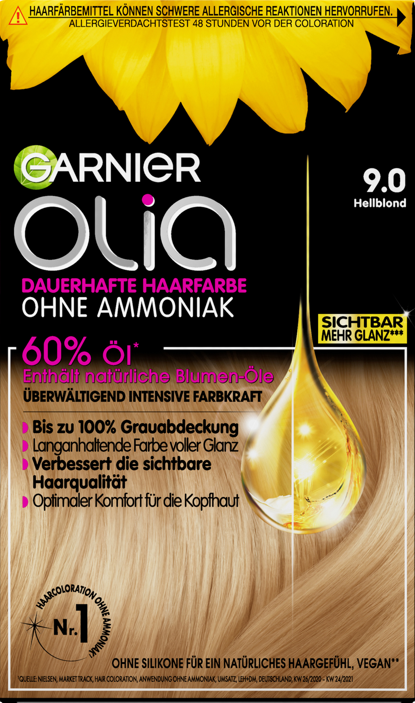 Dauerhafte Haarfarbe Coloration 9.0 Hellblond