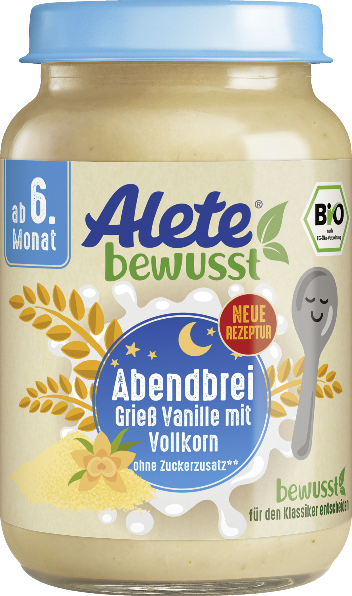 Alete bewusst Bio Abendbrei Grieß Vanille mit Vollkorn