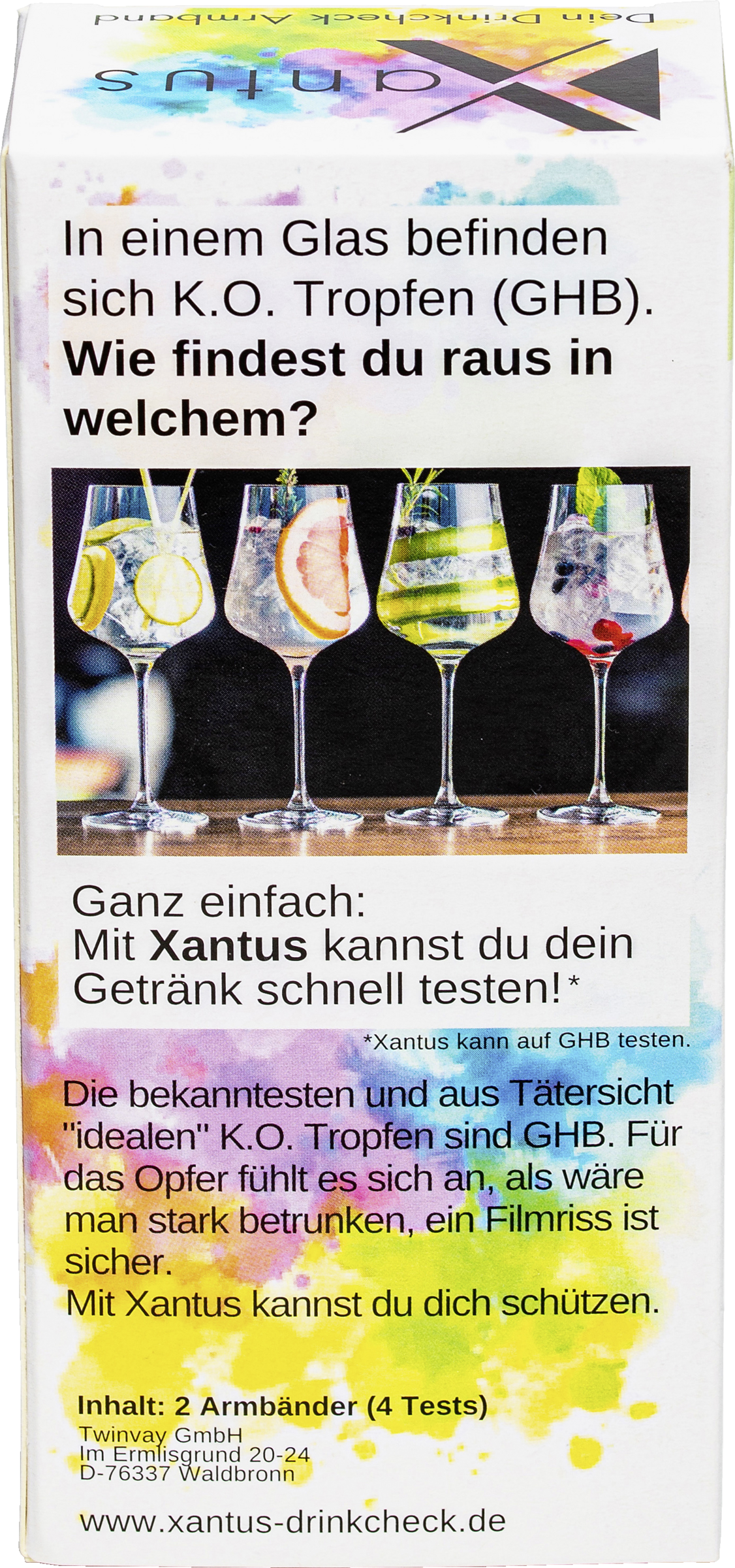 أساور التحقق من المشروبات قطرات KO 4