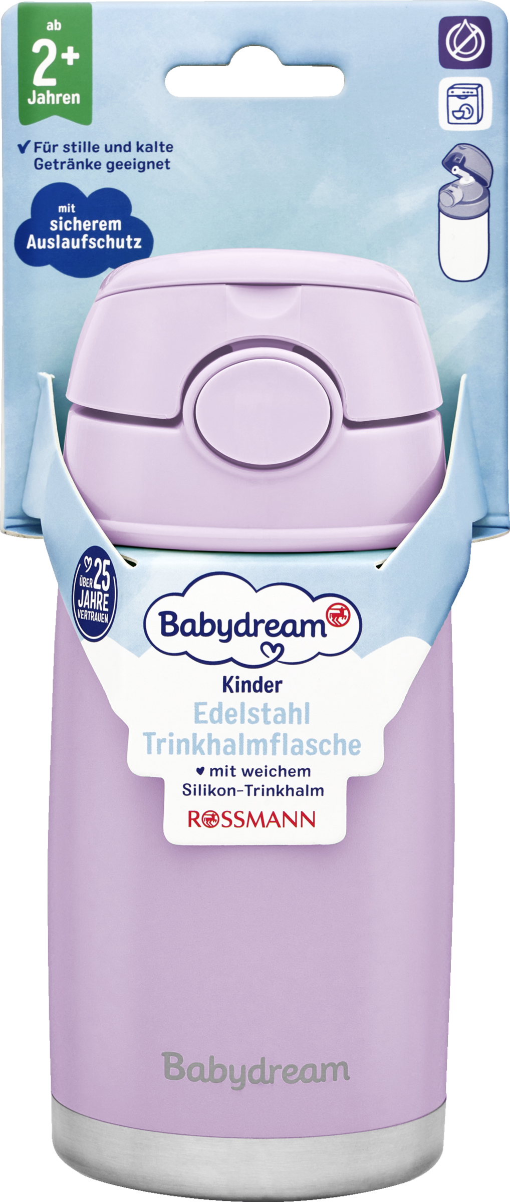 Babydream Edelstahl-Trinkhalmflasche