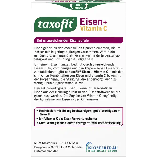 taxofit Eisen Vitamin C Kapseln | rossmann.de