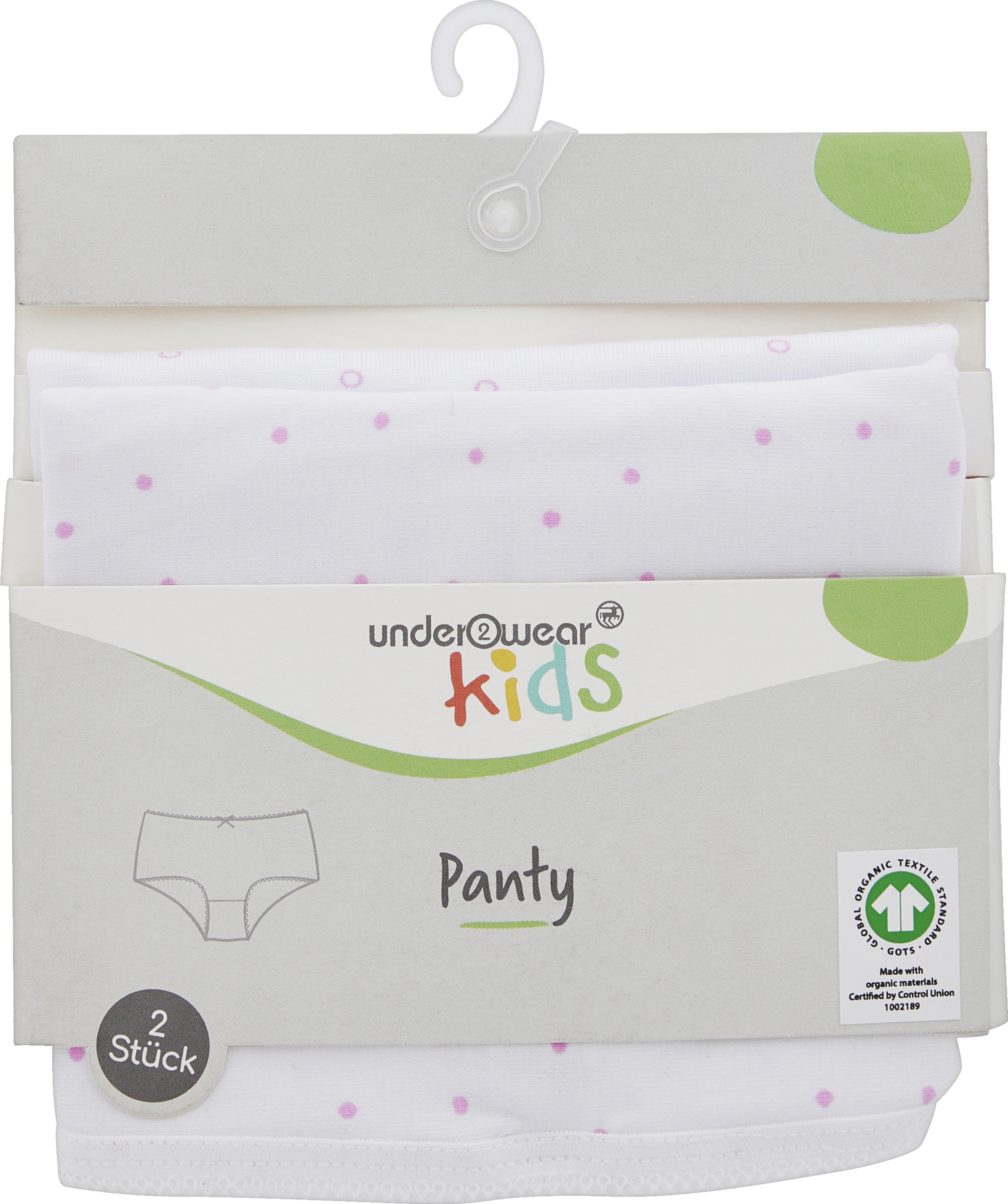 under2wear kids 2er Pack Mädchen Panty Schmetterling 134/140