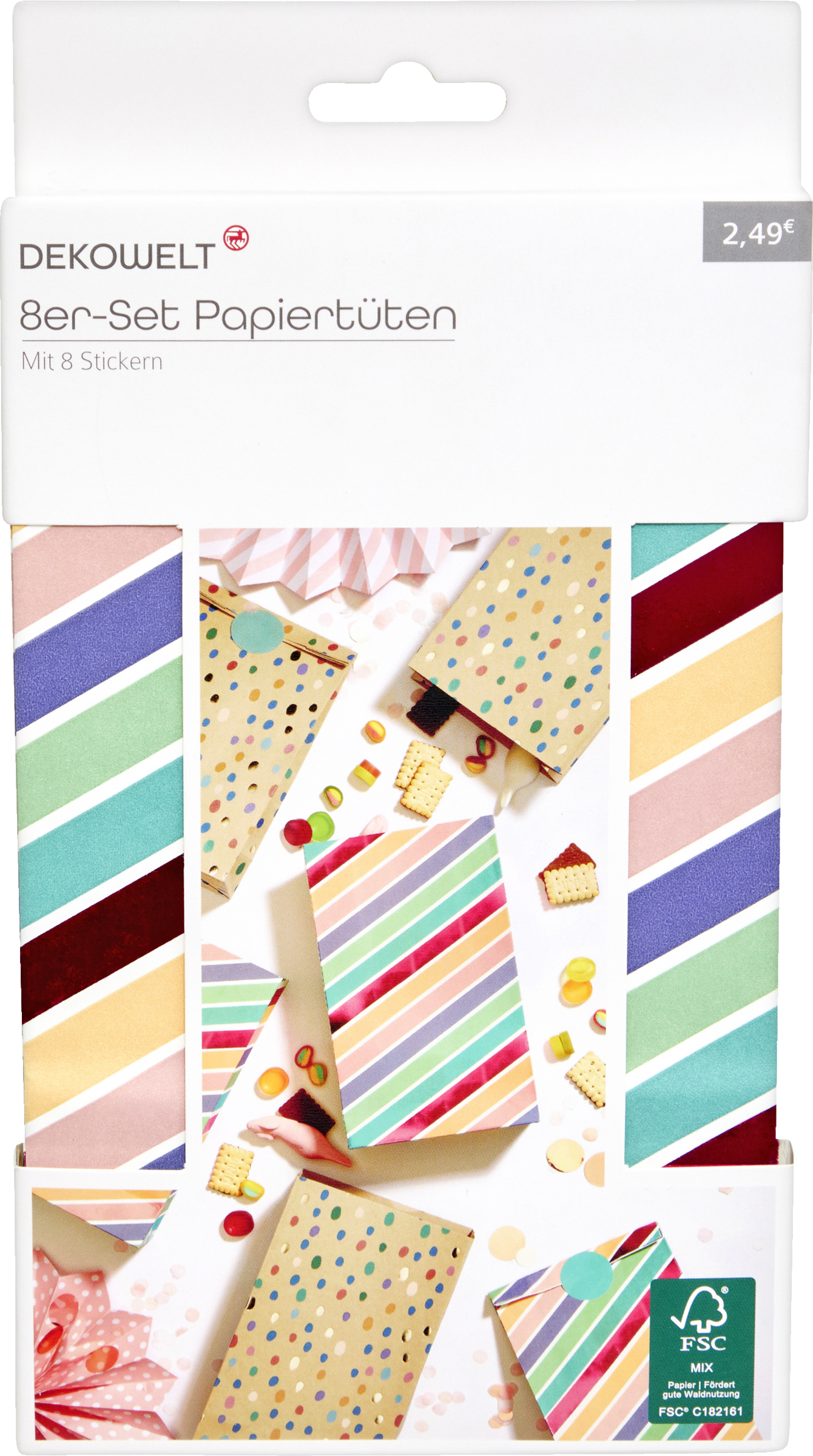 DEKOWELT 8er-Set Papiertüten