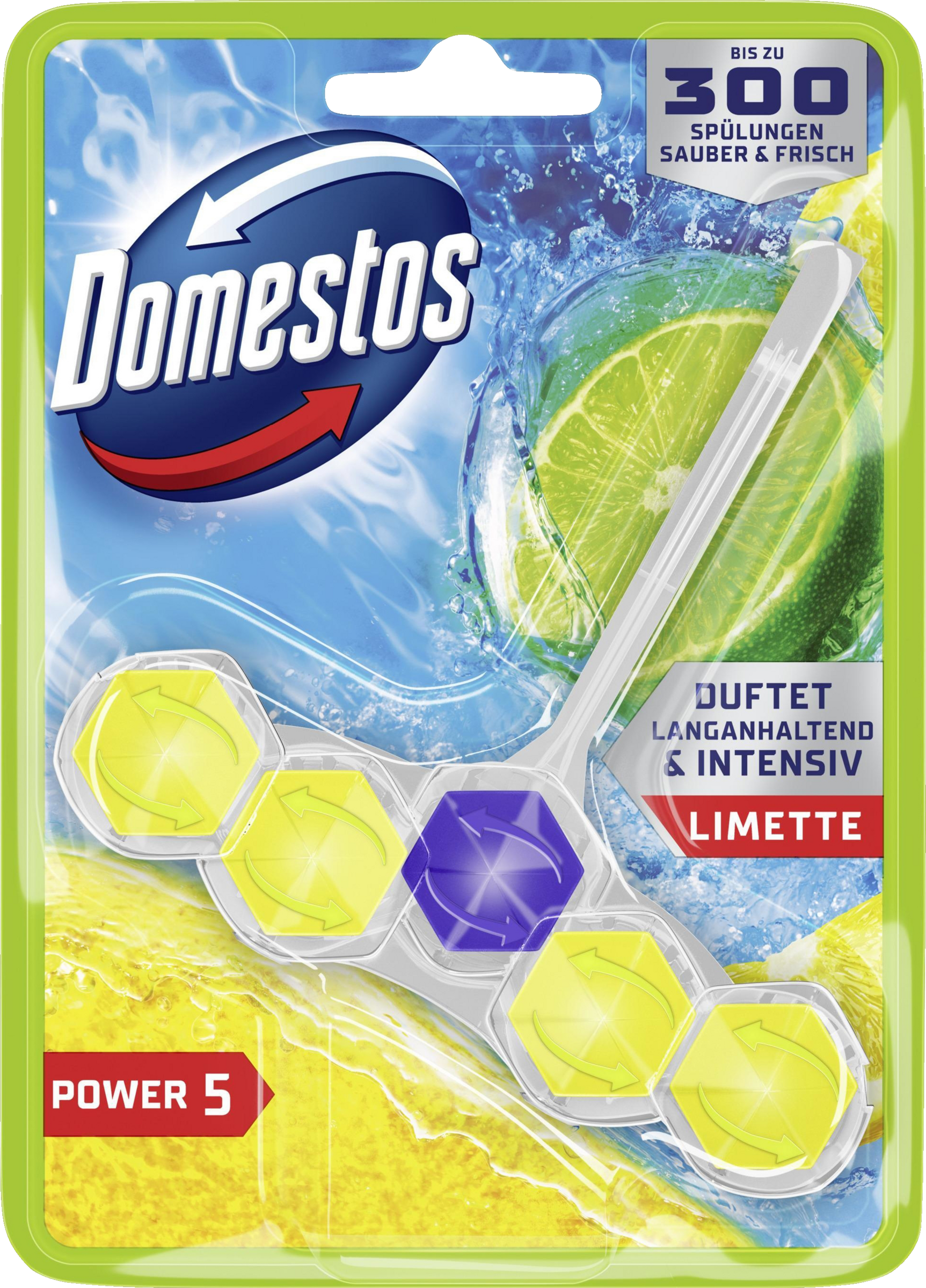 Domestos Power 5 WC-Stein Limette