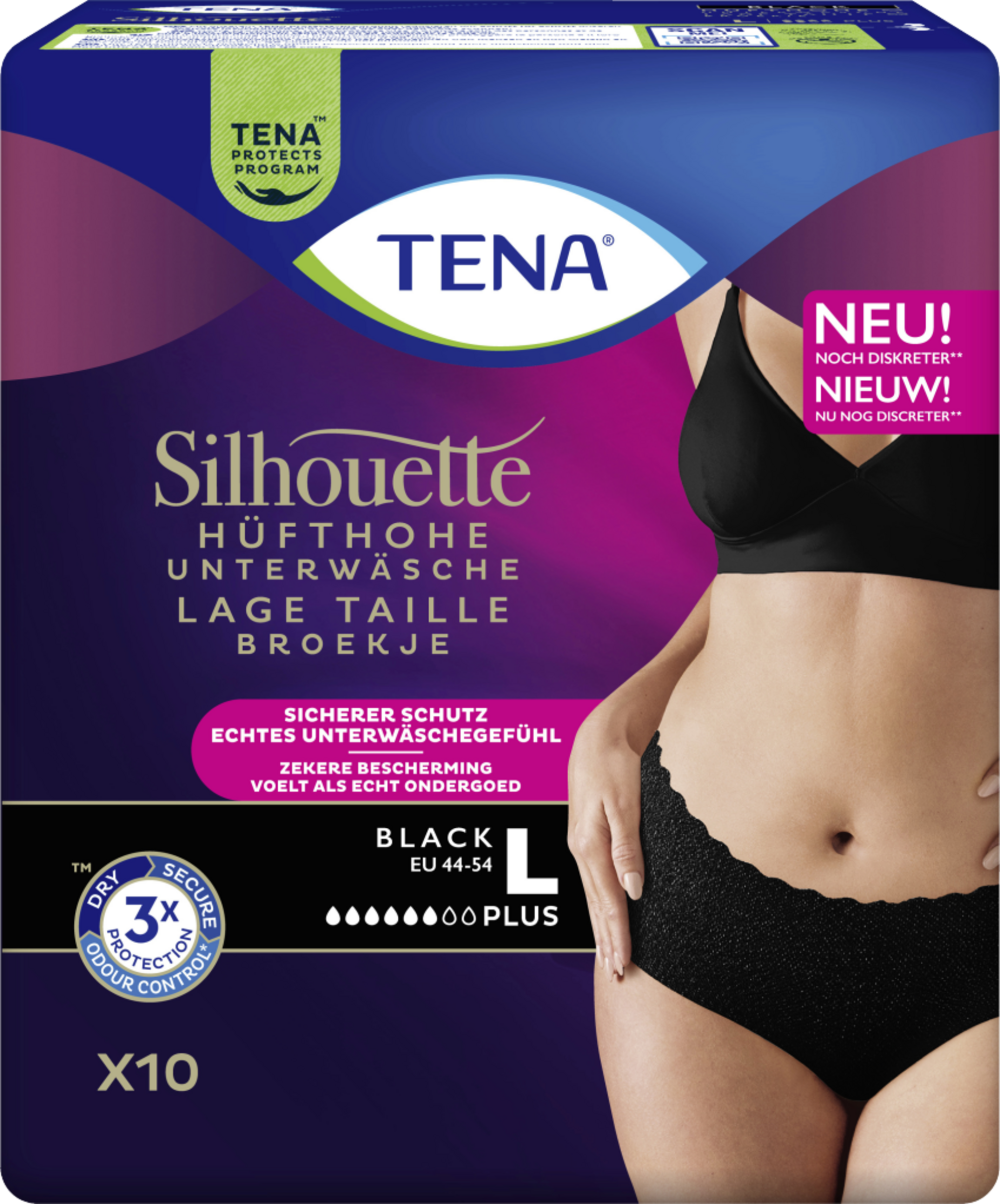 TENA Silhouette Pants Plus Black L