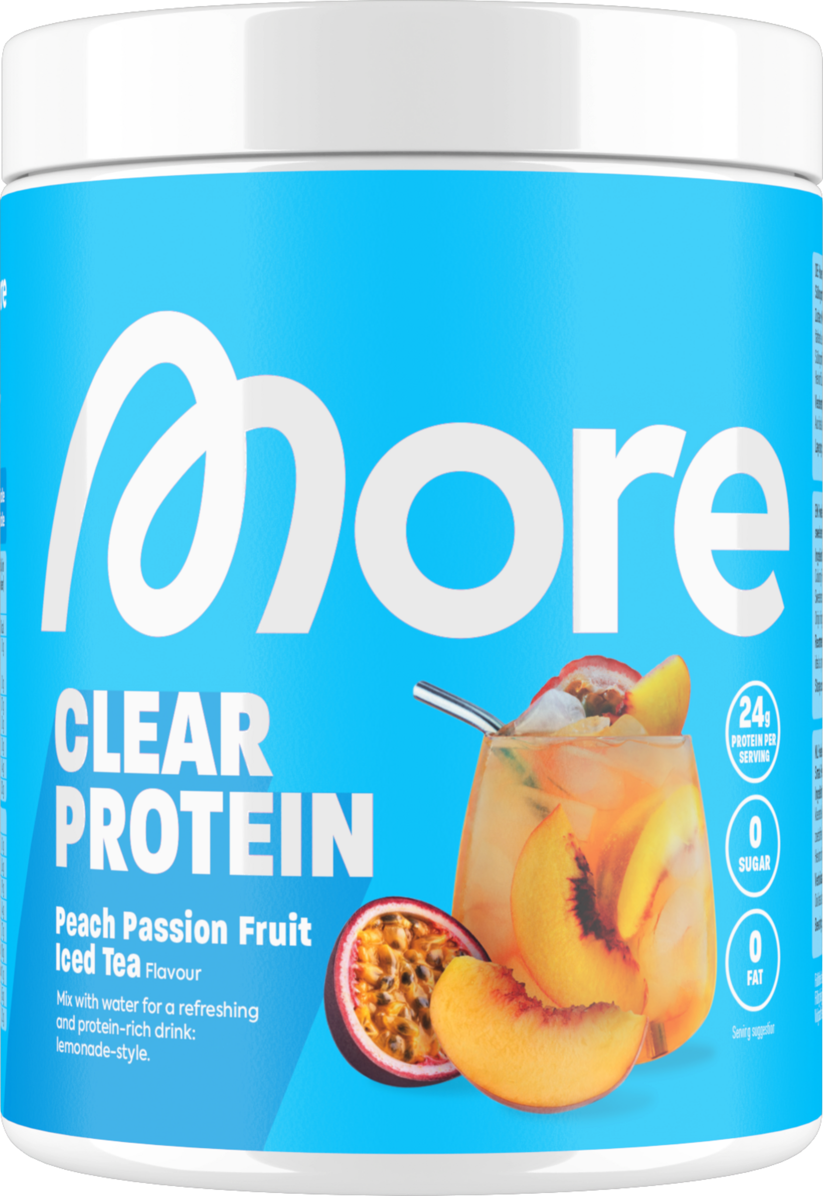 More Clear Protein Peach Passionfruit Ice Tea