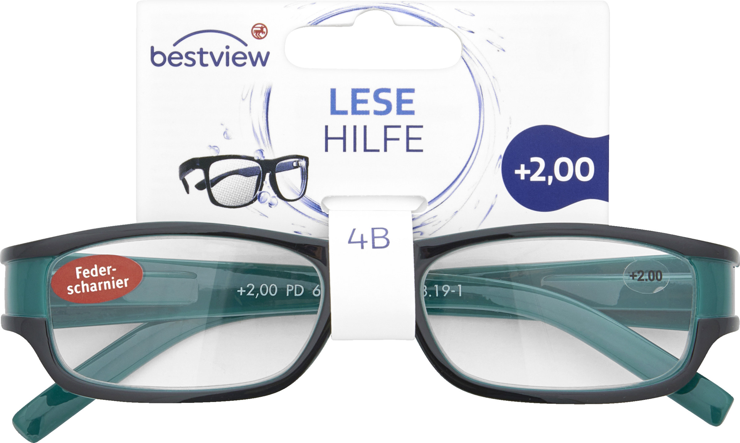 BestView Lesehilfe Modell 4B, +2,00 Dioptrien