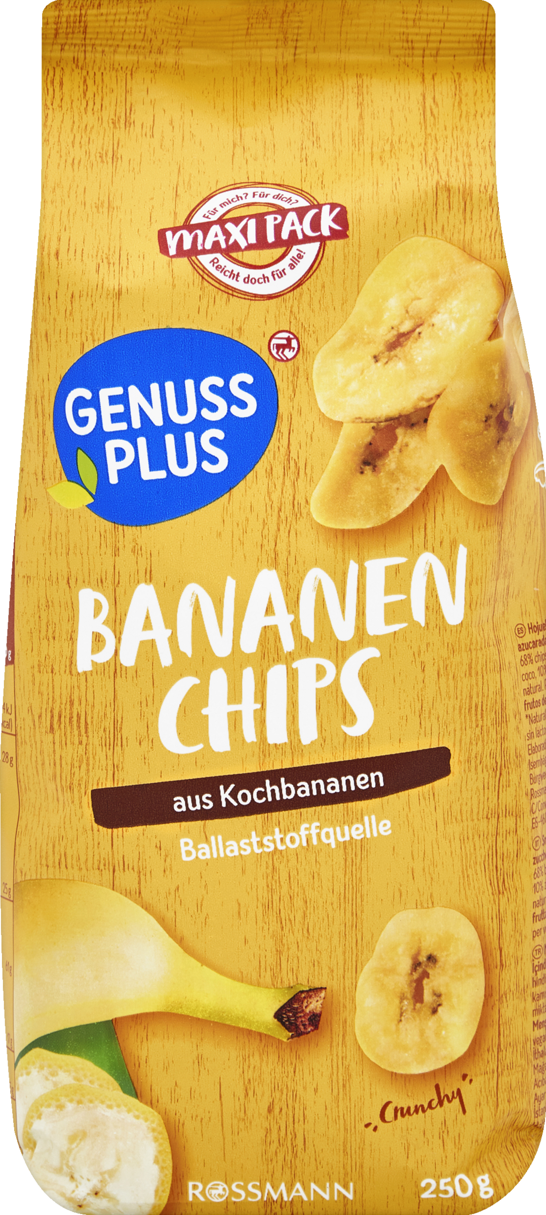 GENUSS PLUS Bananen Chips Maxi