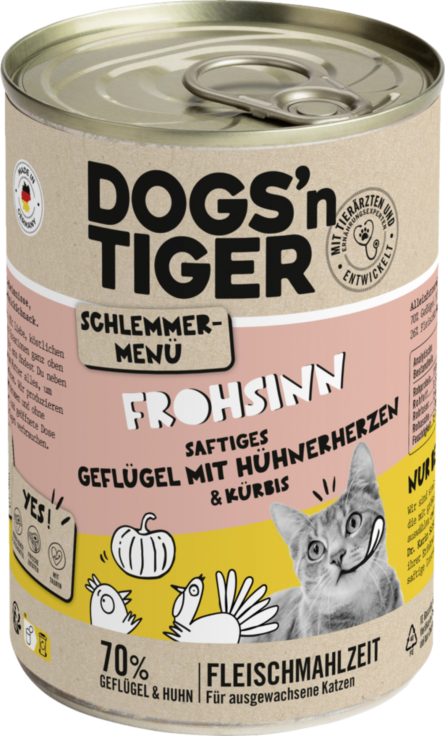 Dogs'n Tiger Frohsinn Geflügel mit Hühnerherzen