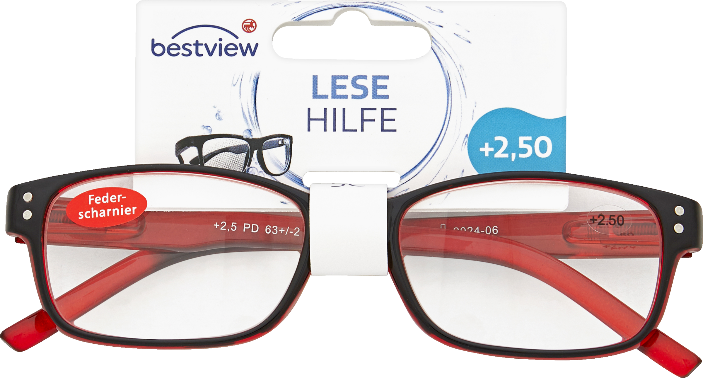 BestView Lesehilfe Modell 5C, +2,50 Dioptrien