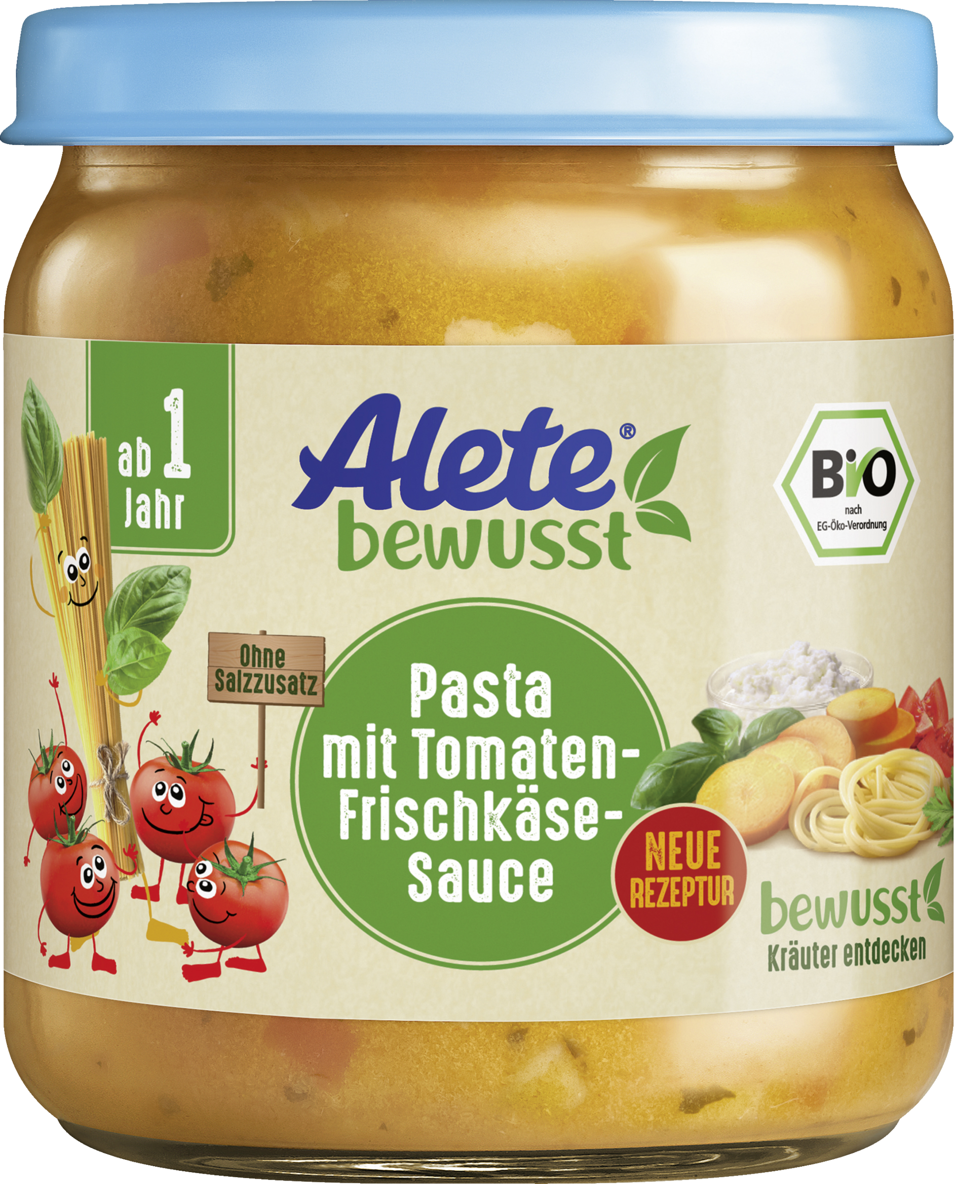 Alete bewusst Bio Pasta mit Tomaten-Frischkäse-Sauce