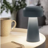 Akku Tischleuchte Pilzform, graublau